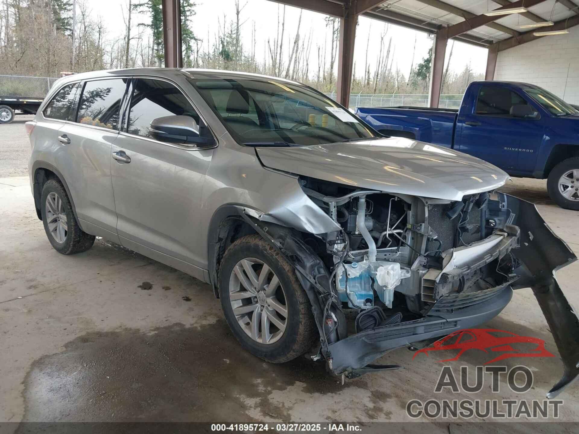 TOYOTA HIGHLANDER 2014 - 5TDBKRFH7ES029570