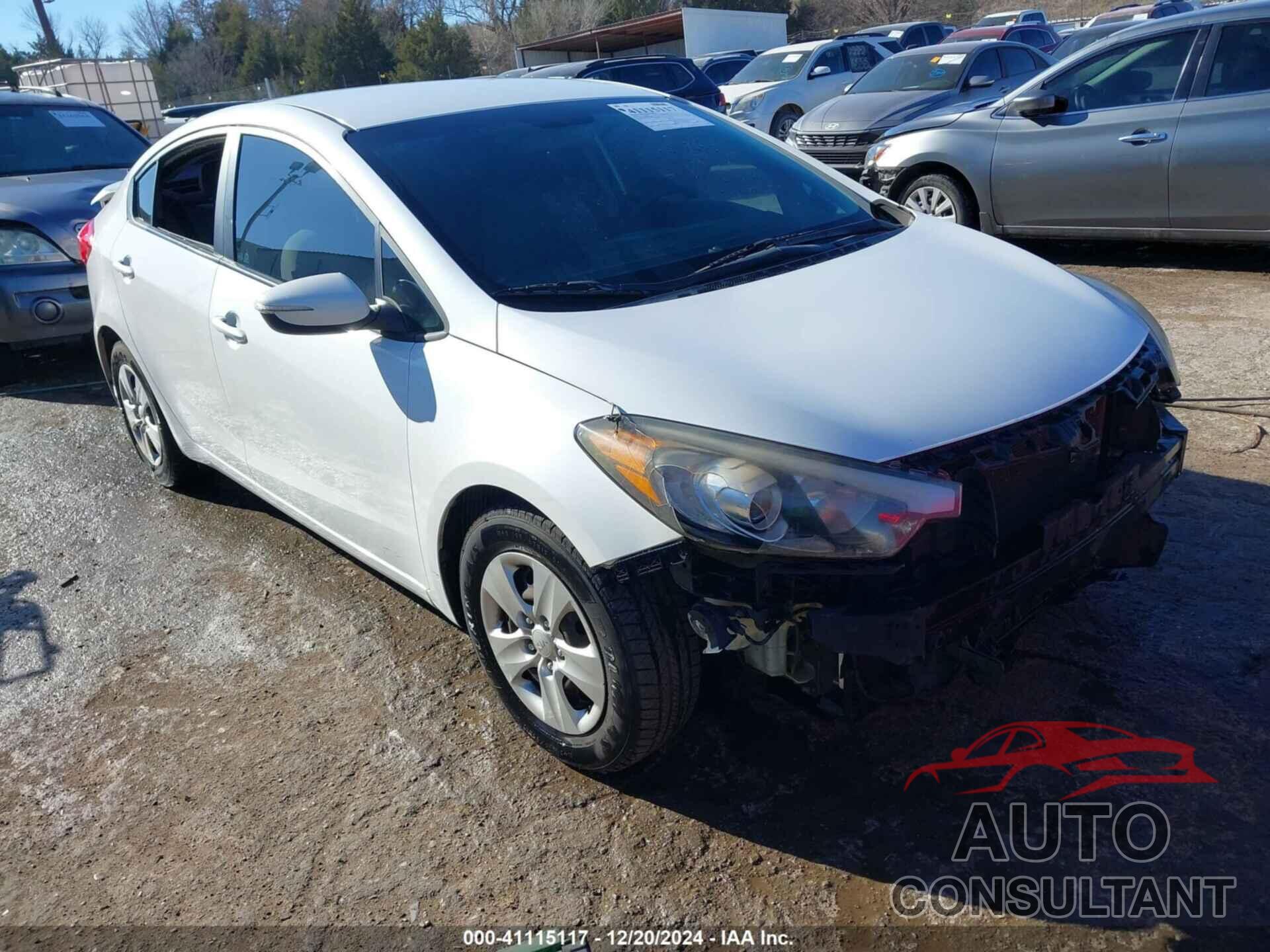 KIA FORTE 2016 - KNAFX4A67G5554081