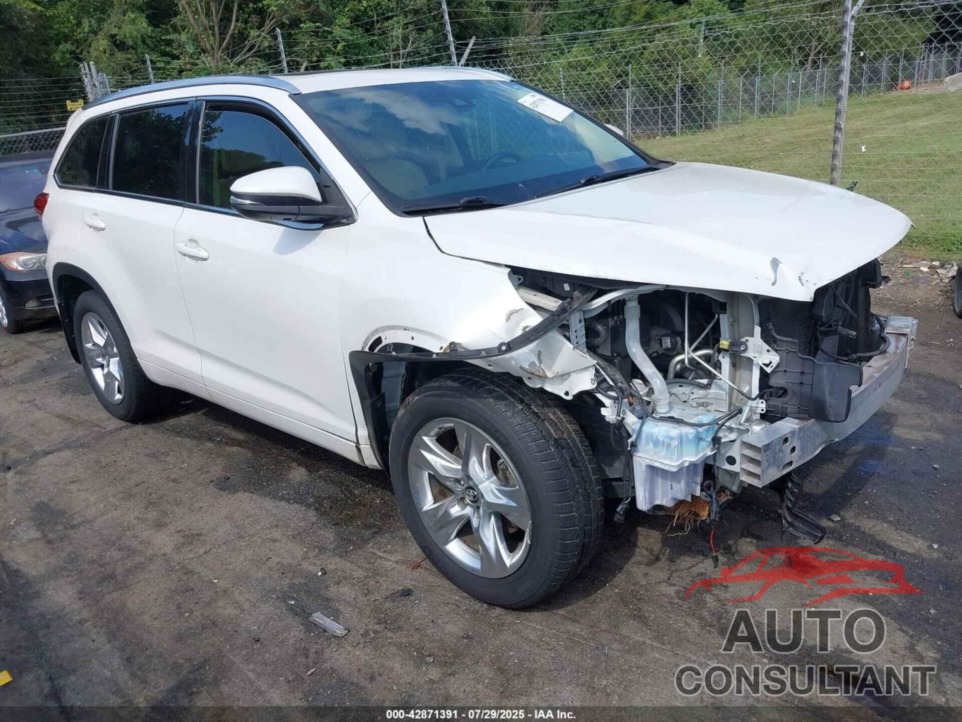 TOYOTA HIGHLANDER 2017 - 5TDDZRFH8HS436984