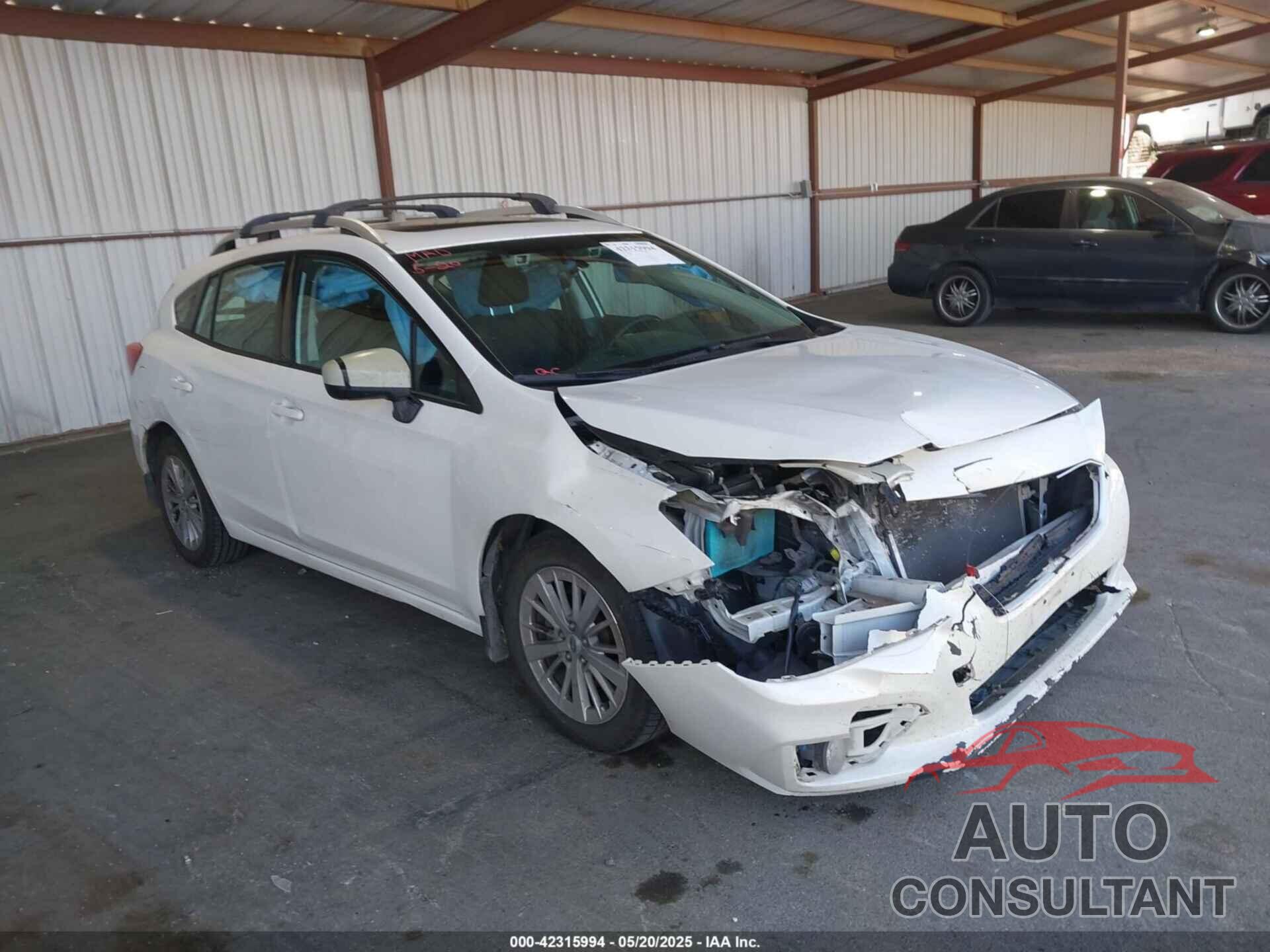 SUBARU IMPREZA 2017 - 4S3GTAD65H3722598