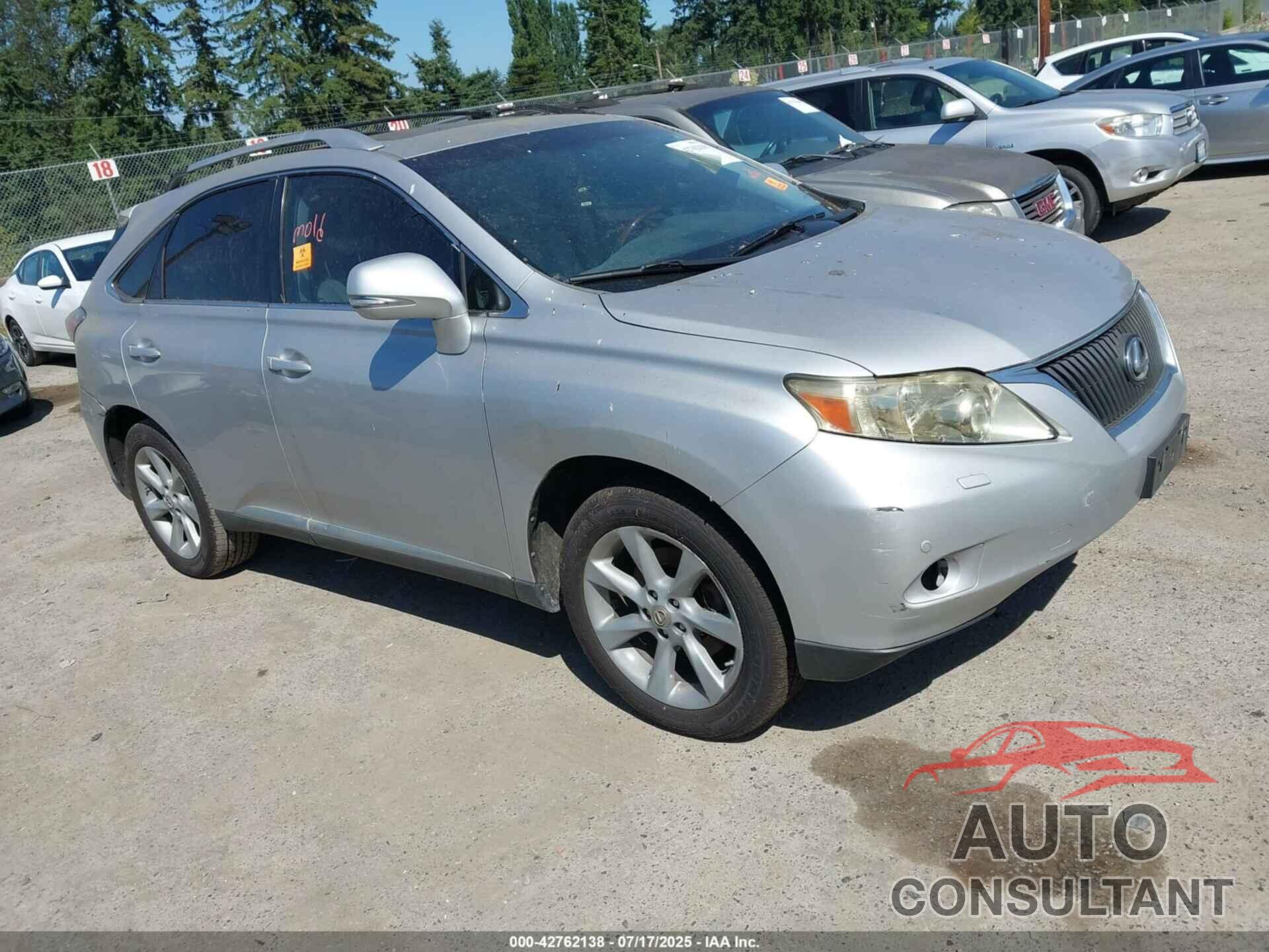 LEXUS RX 350 2010 - JTJZK1BA0A2002587