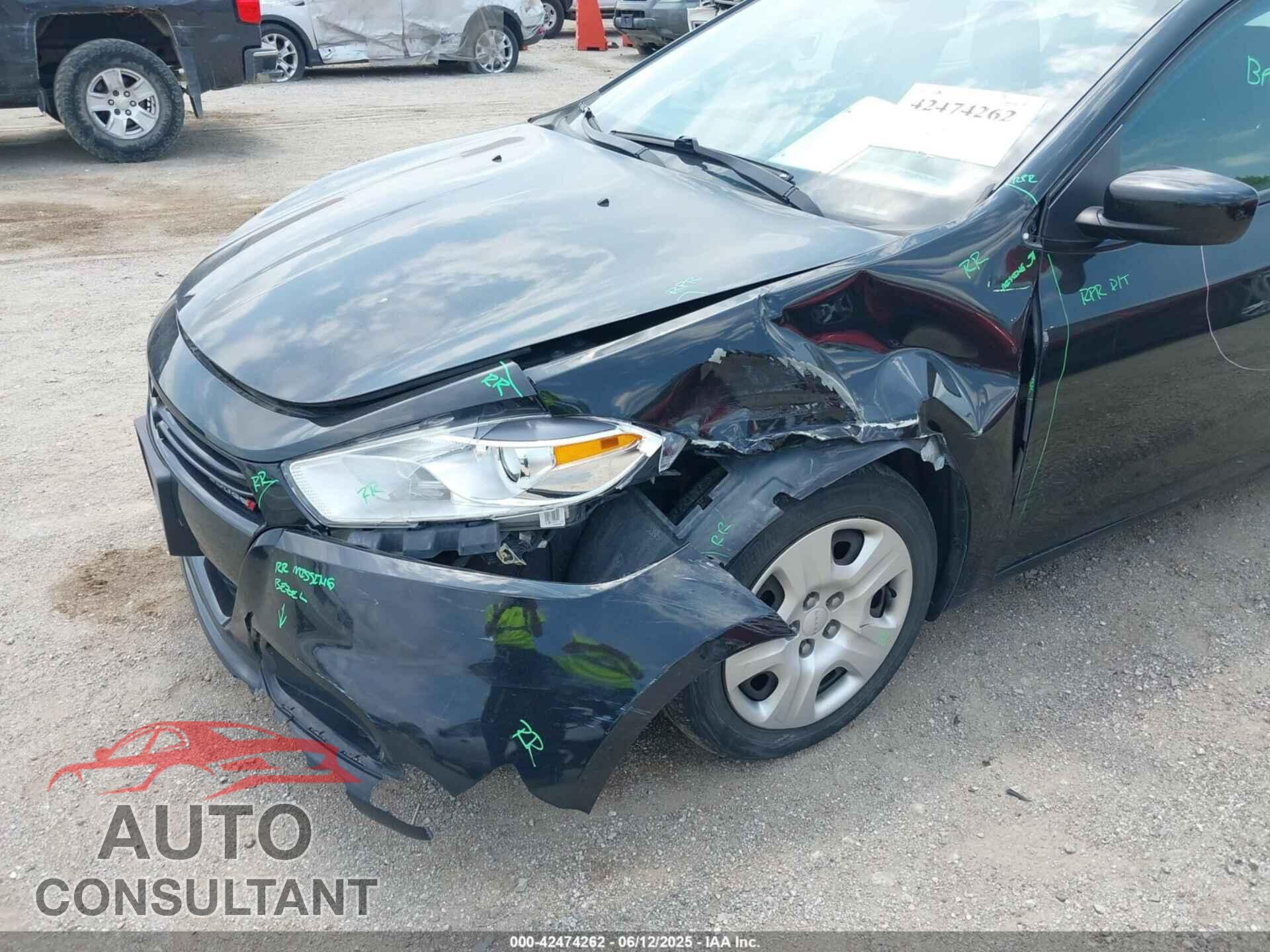 DODGE DART 2015 - 1C3CDFAA0FD403803