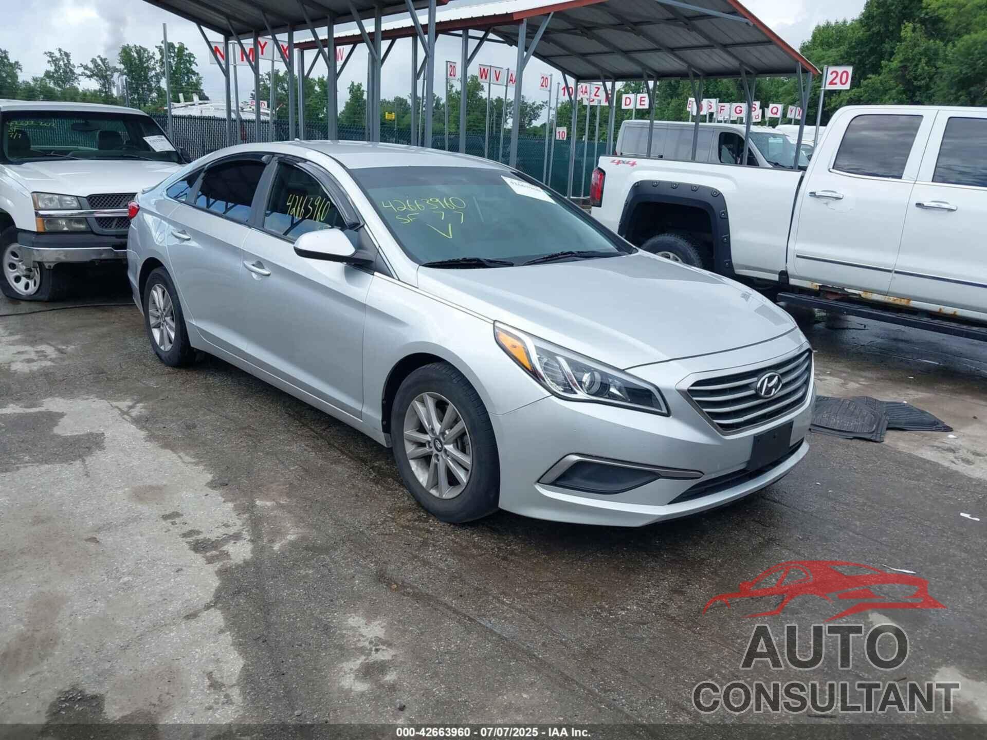 HYUNDAI SONATA 2016 - 5NPE24AFXGH313001