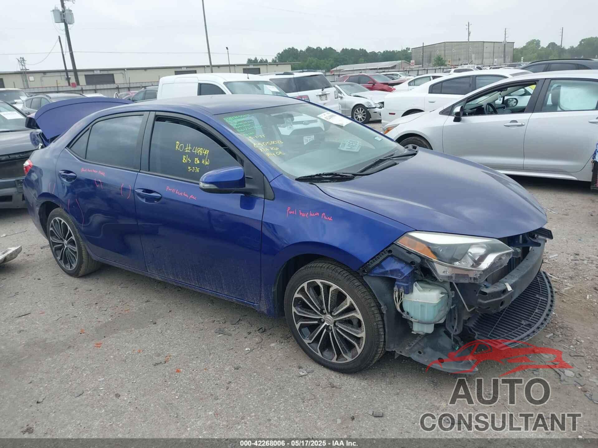 TOYOTA COROLLA 2016 - 5YFBURHE1GP546193