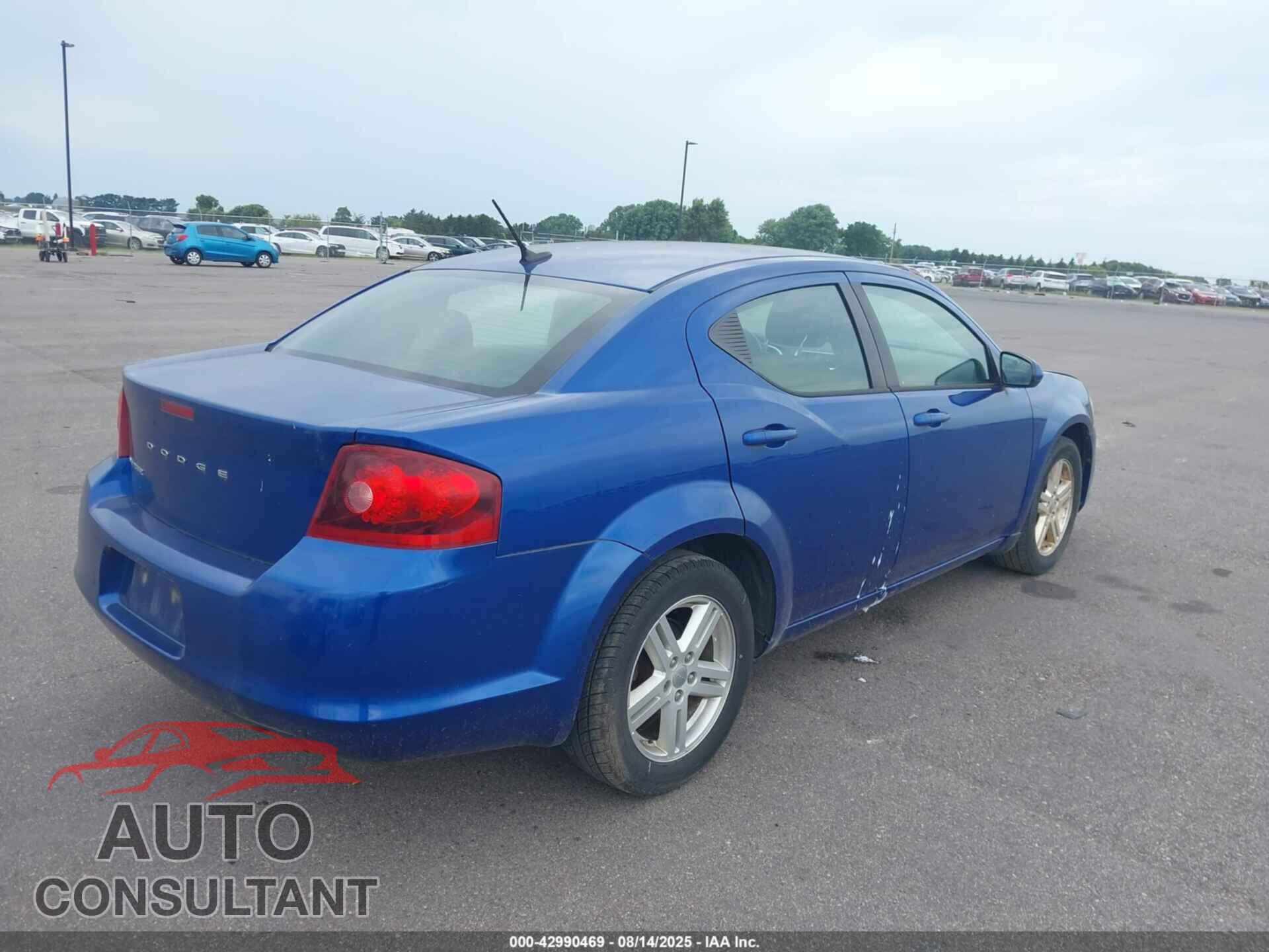 DODGE AVENGER 2012 - 1C3CDZCB6CN148331