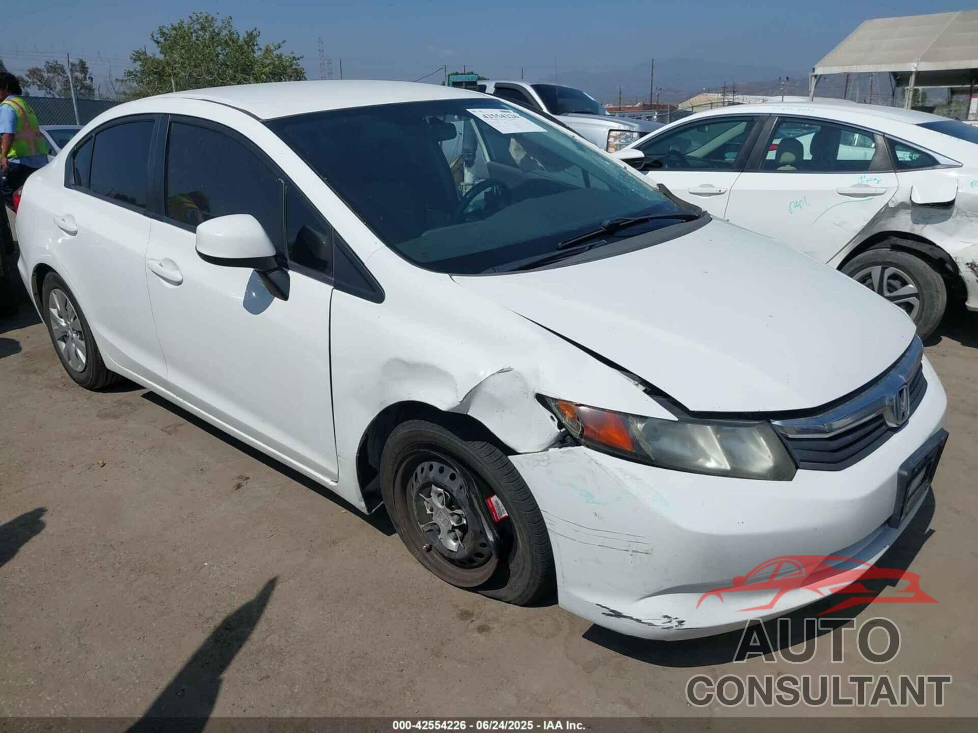 HONDA CIVIC 2012 - 19XFB2F56CE344723