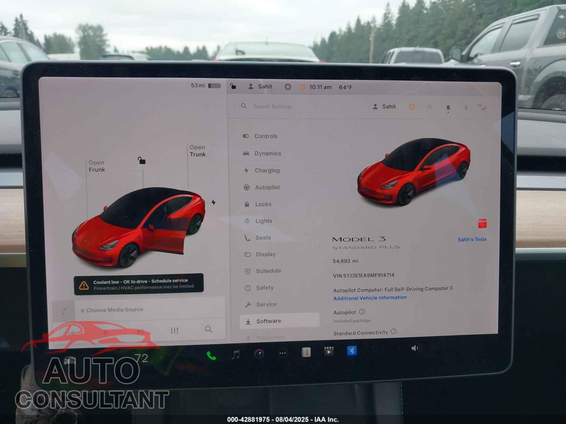 TESLA MODEL 3 2021 - 5YJ3E1EA9MF914714