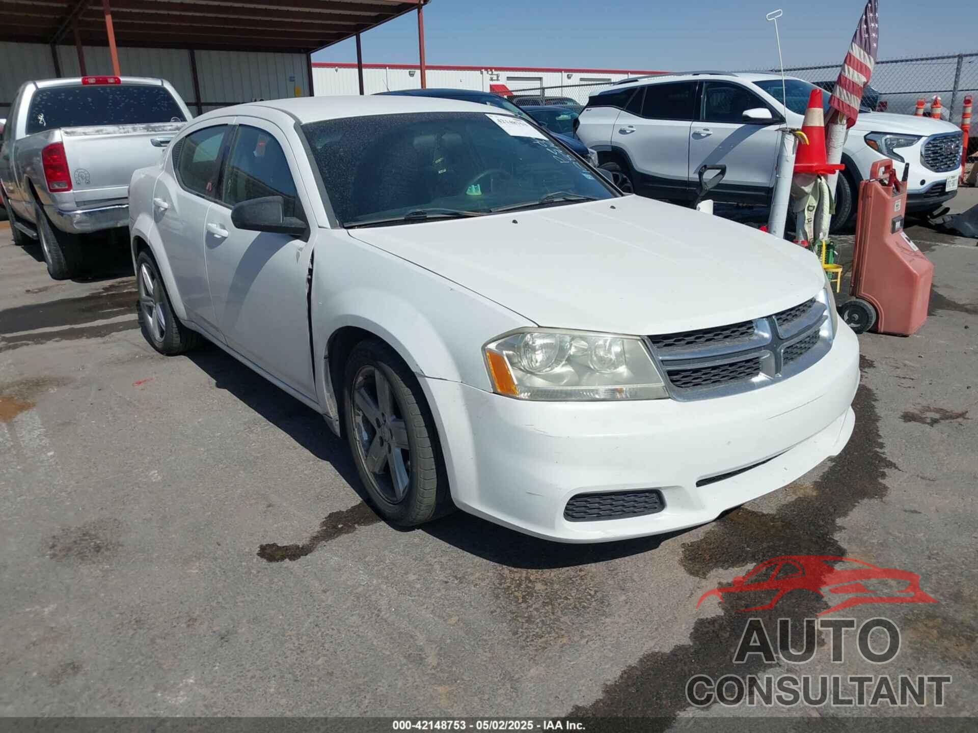 DODGE AVENGER 2013 - 1C3CDZAB9DN681861