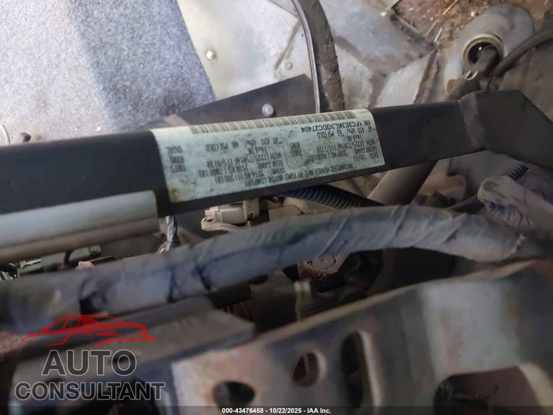 FORD E-350 STRIPPED 2016 - 1FC3E3KL3GDC27404