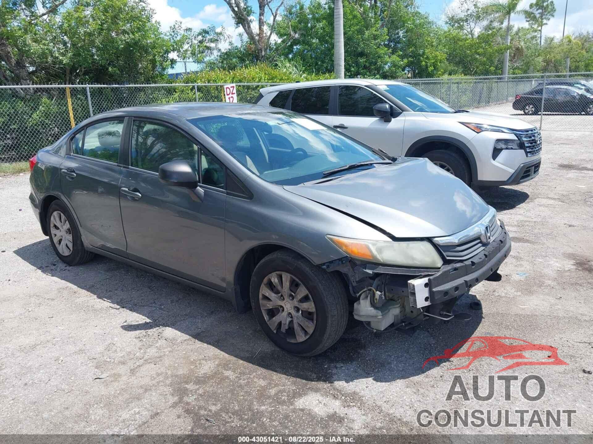 HONDA CIVIC 2012 - 19XFB2F56CE093069