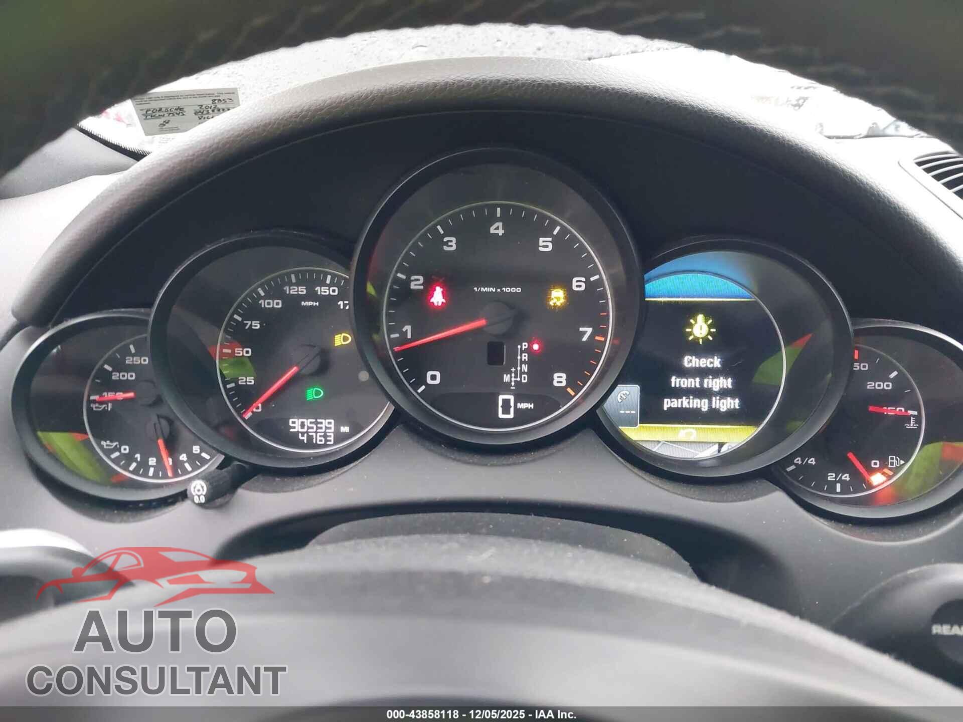 PORSCHE CAYENNE 2012 - WP1AA2A27CLA08353