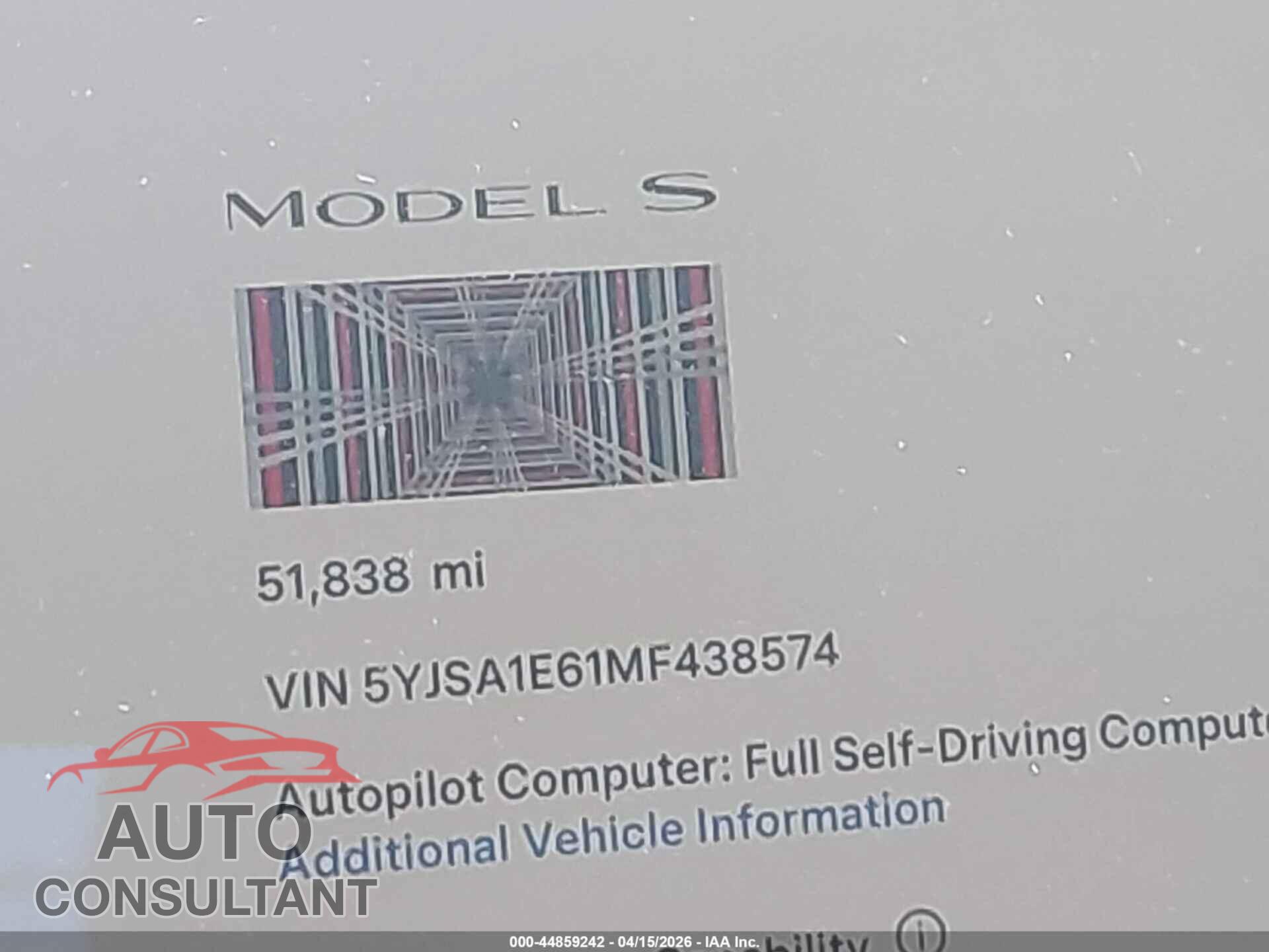 TESLA MODEL S 2021 - 5YJSA1E61MF438574