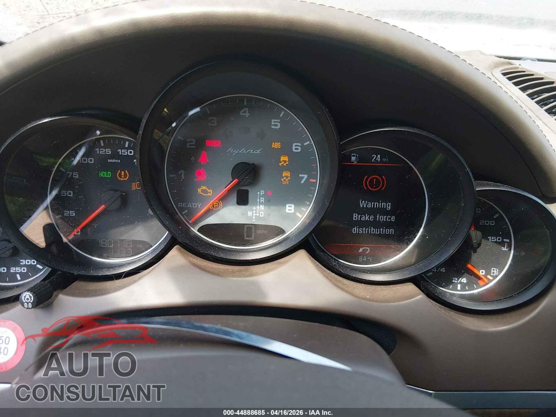 PORSCHE CAYENNE HYBRID 2011 - WP1AE2A2XBLA94194