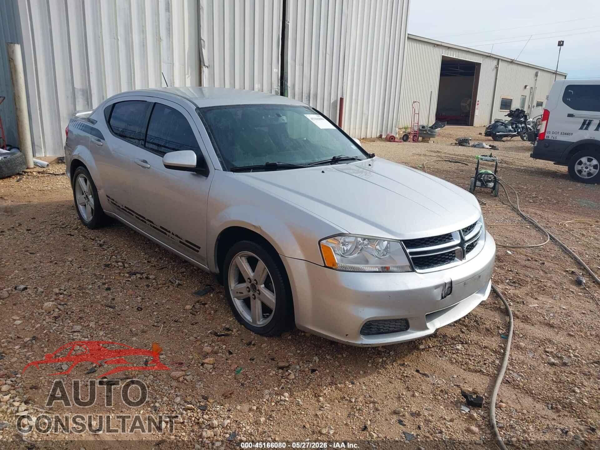 DODGE AVENGER 2012 - 1C3CDZCB1CN207432