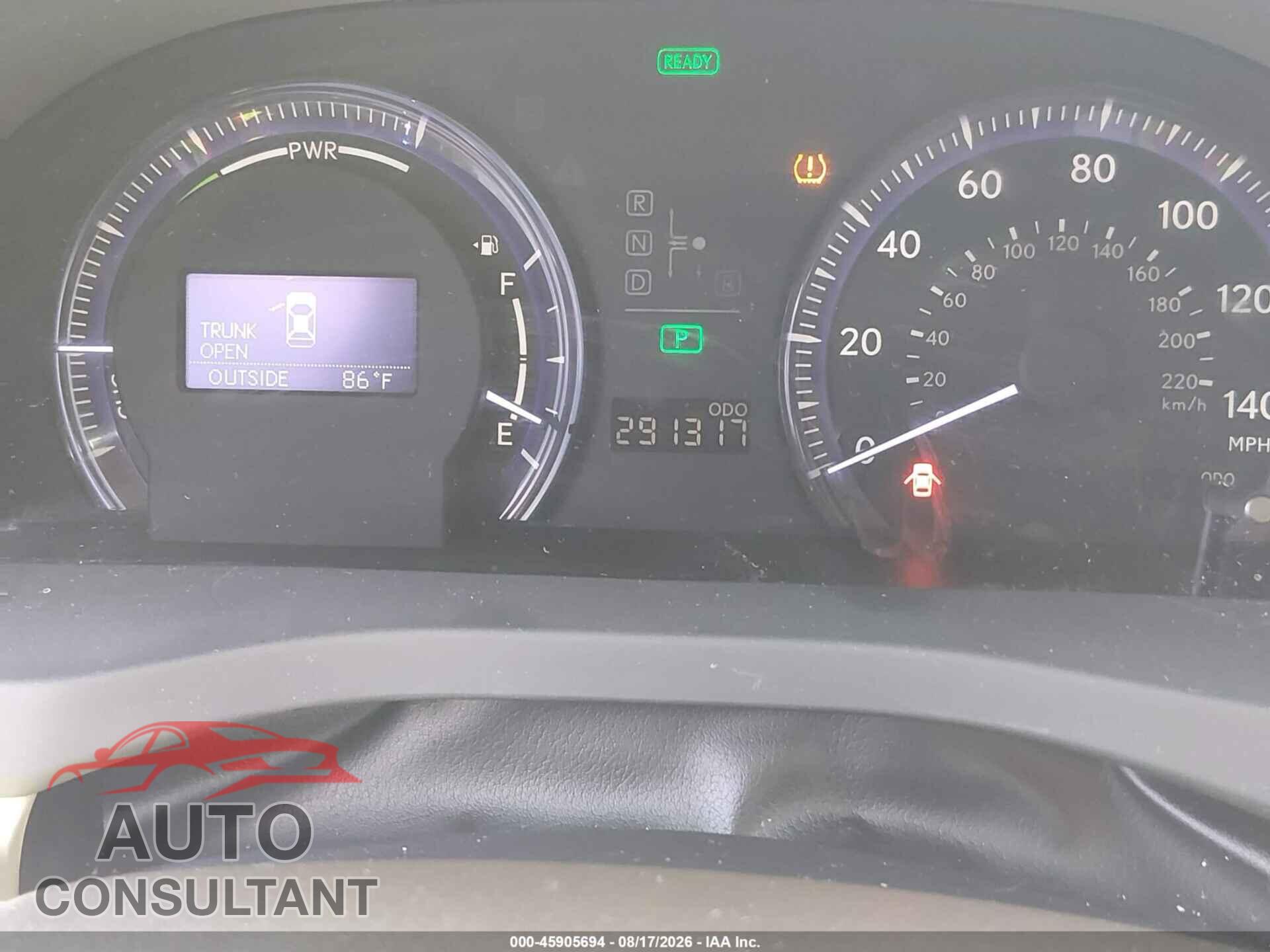 LEXUS HS 250H 2010 - JTHBB1BA2A2017420