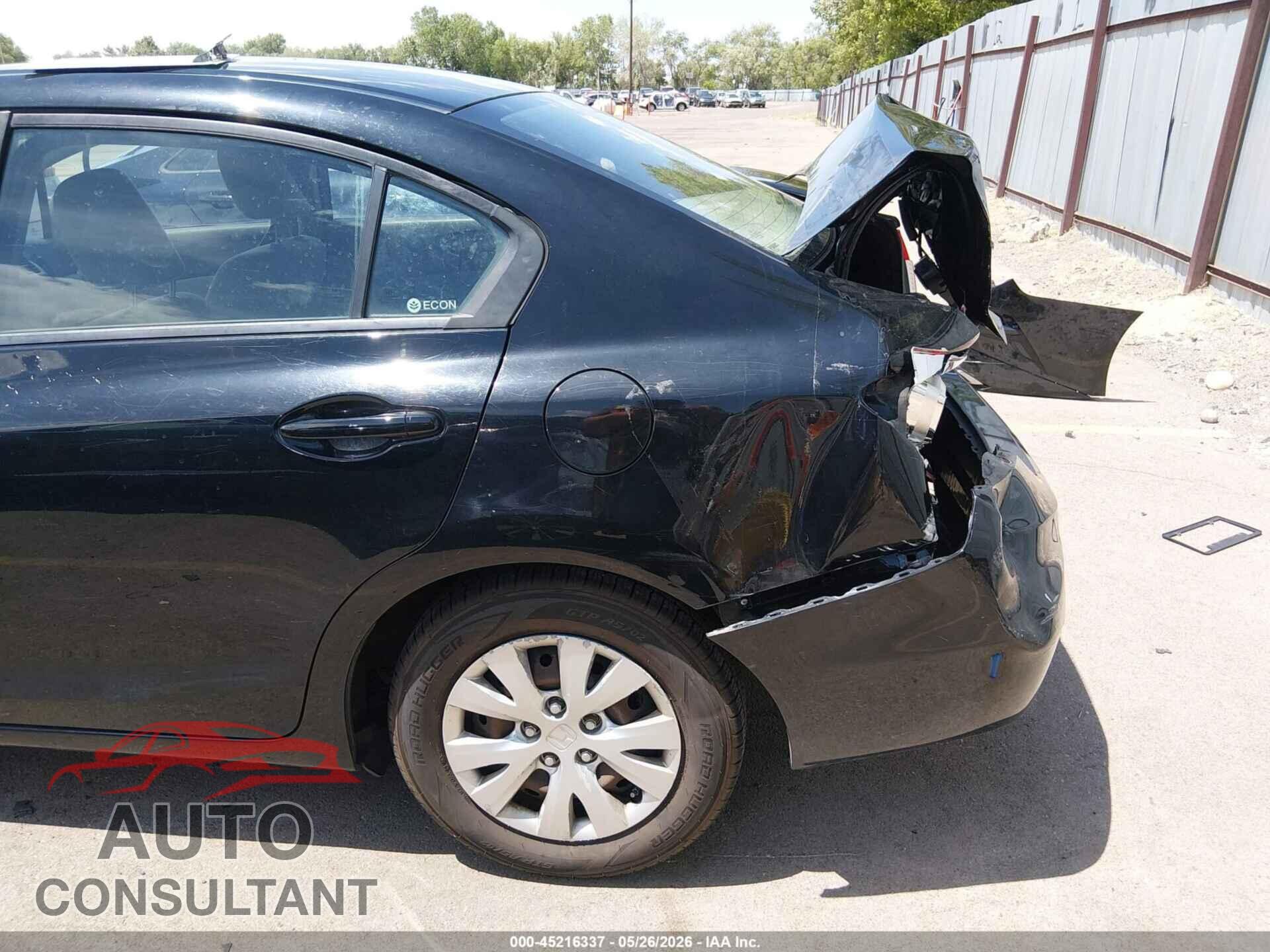 HONDA CIVIC 2012 - 19XFB2F51CE324475