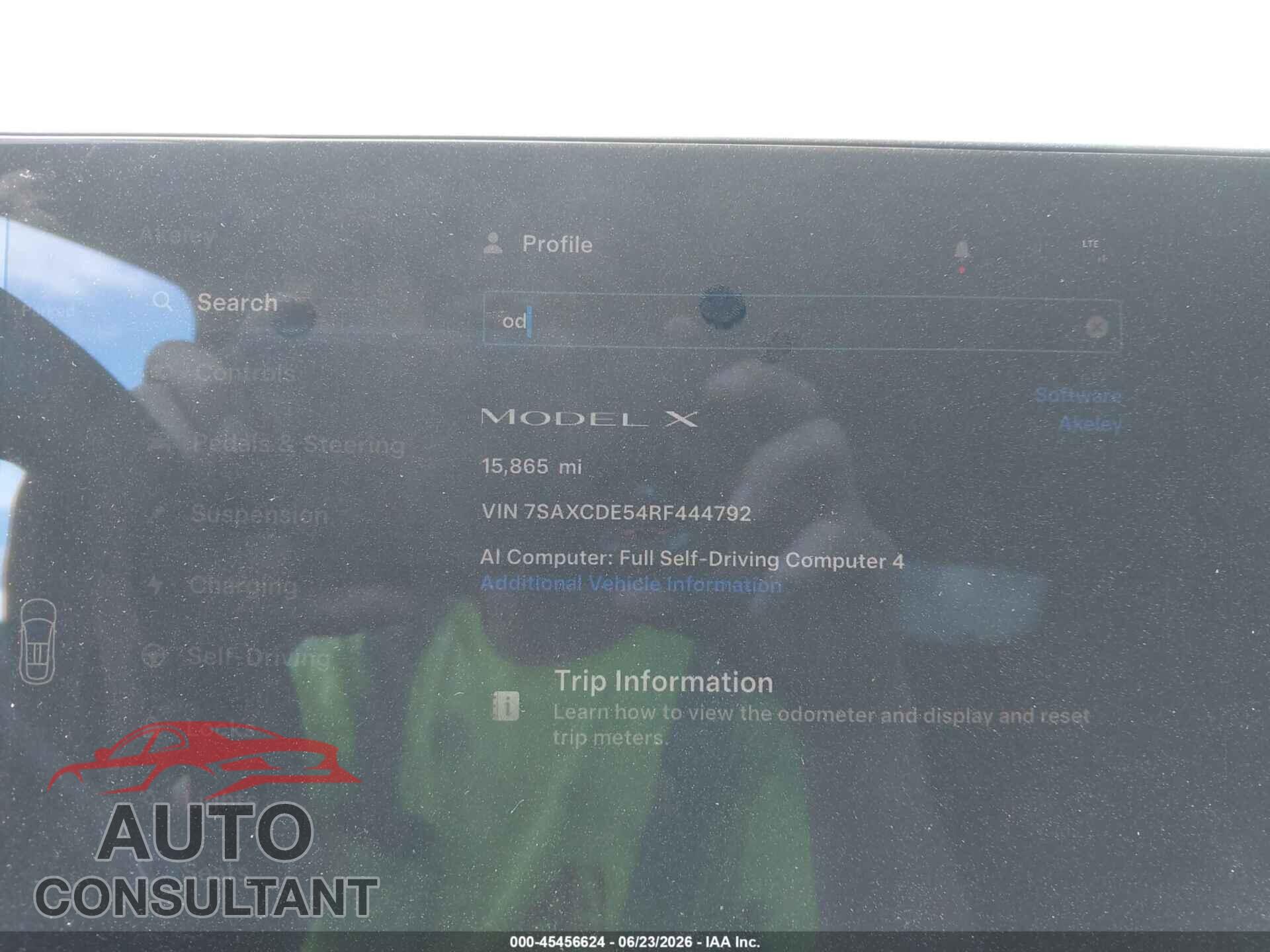 TESLA MODEL X 2024 - 7SAXCDE54RF444792