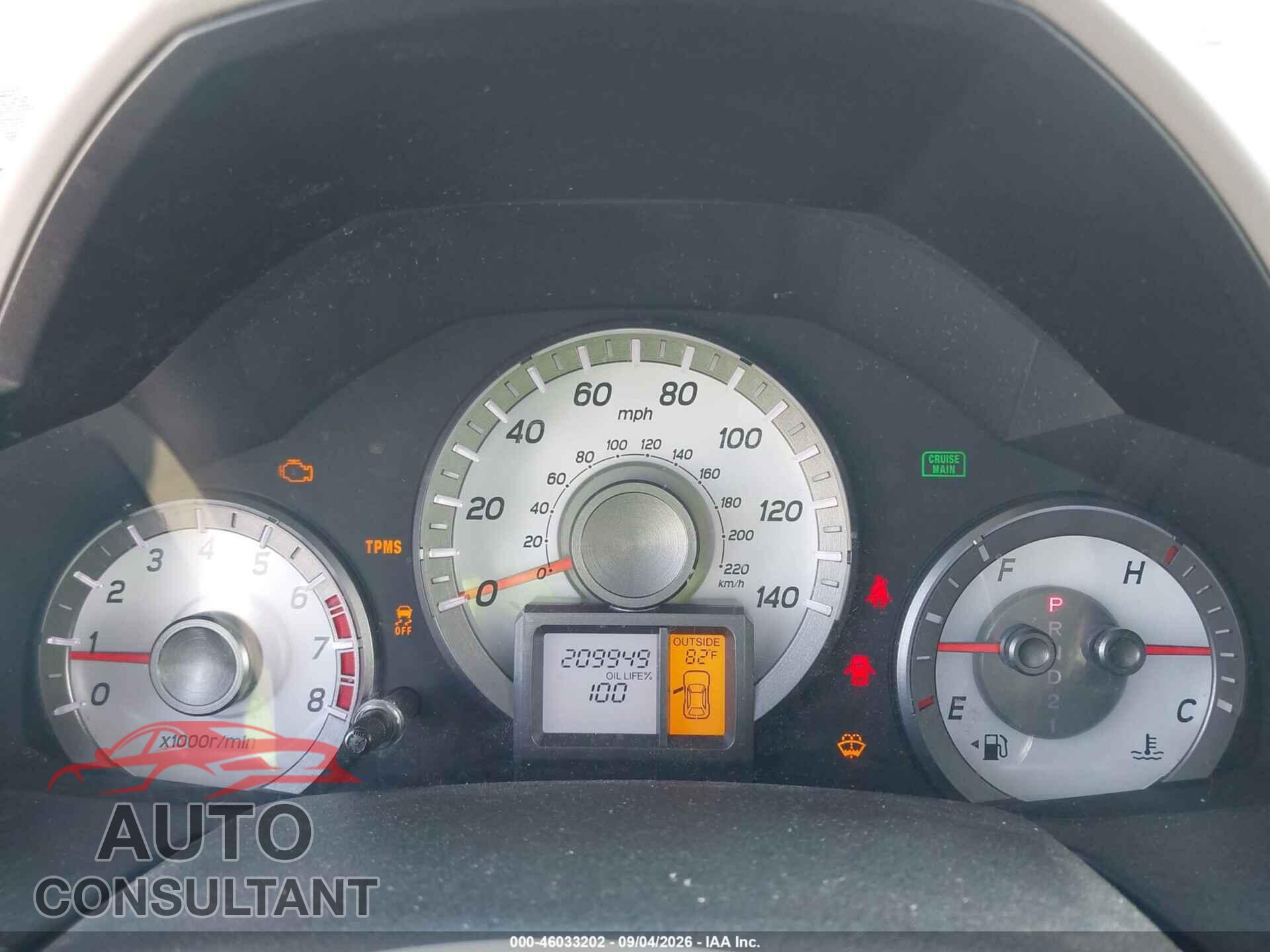 HONDA PILOT 2012 - 5FNYF4H59CB047106