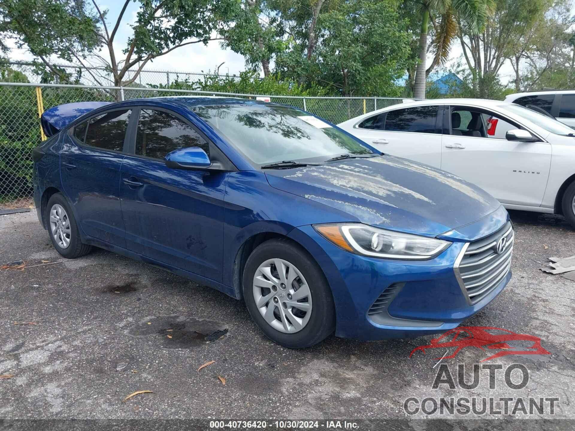 HYUNDAI ELANTRA 2017 - 5NPD74LF5HH138474