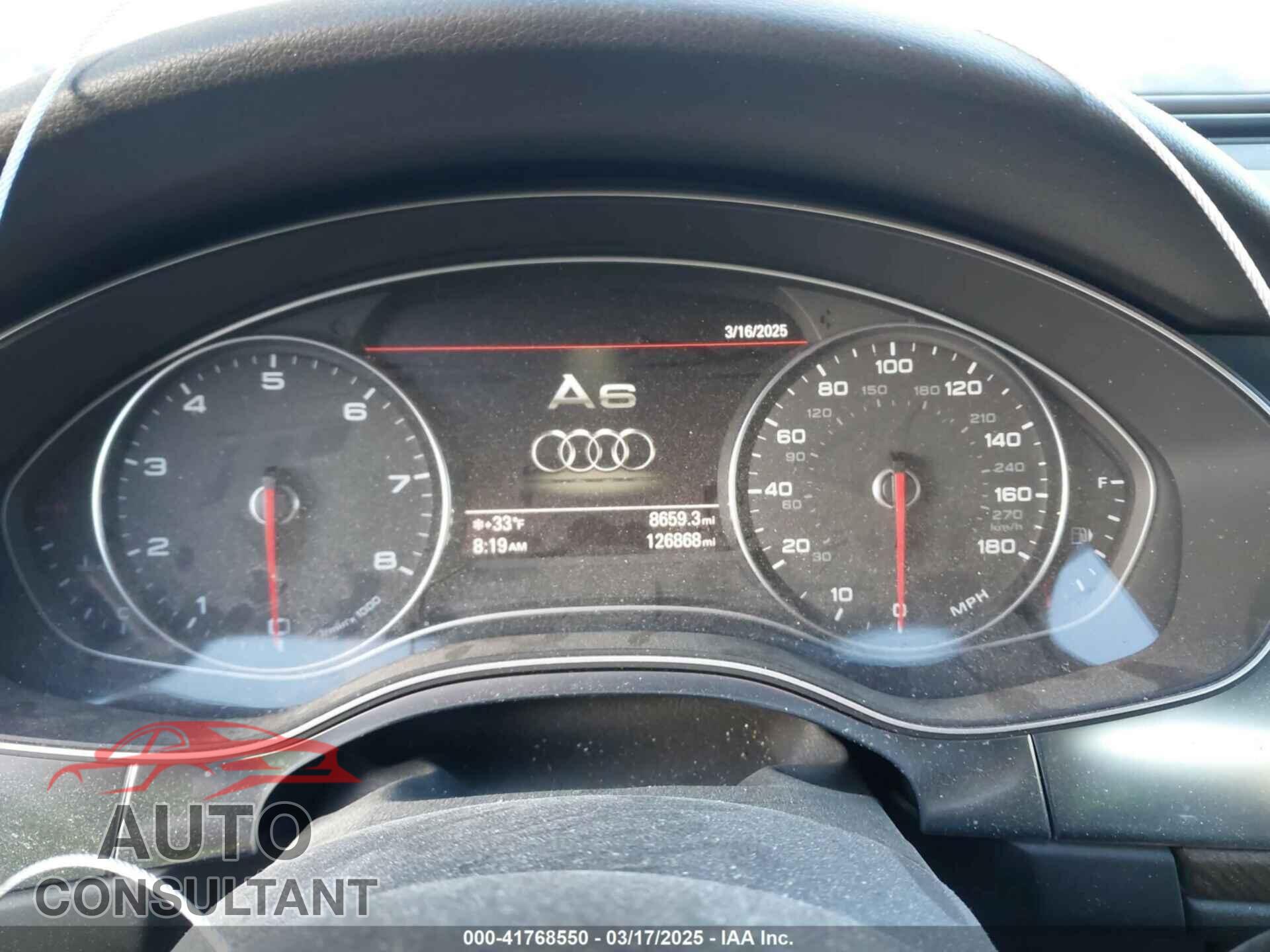 AUDI A6 2013 - WAUGFAFC9DN033329