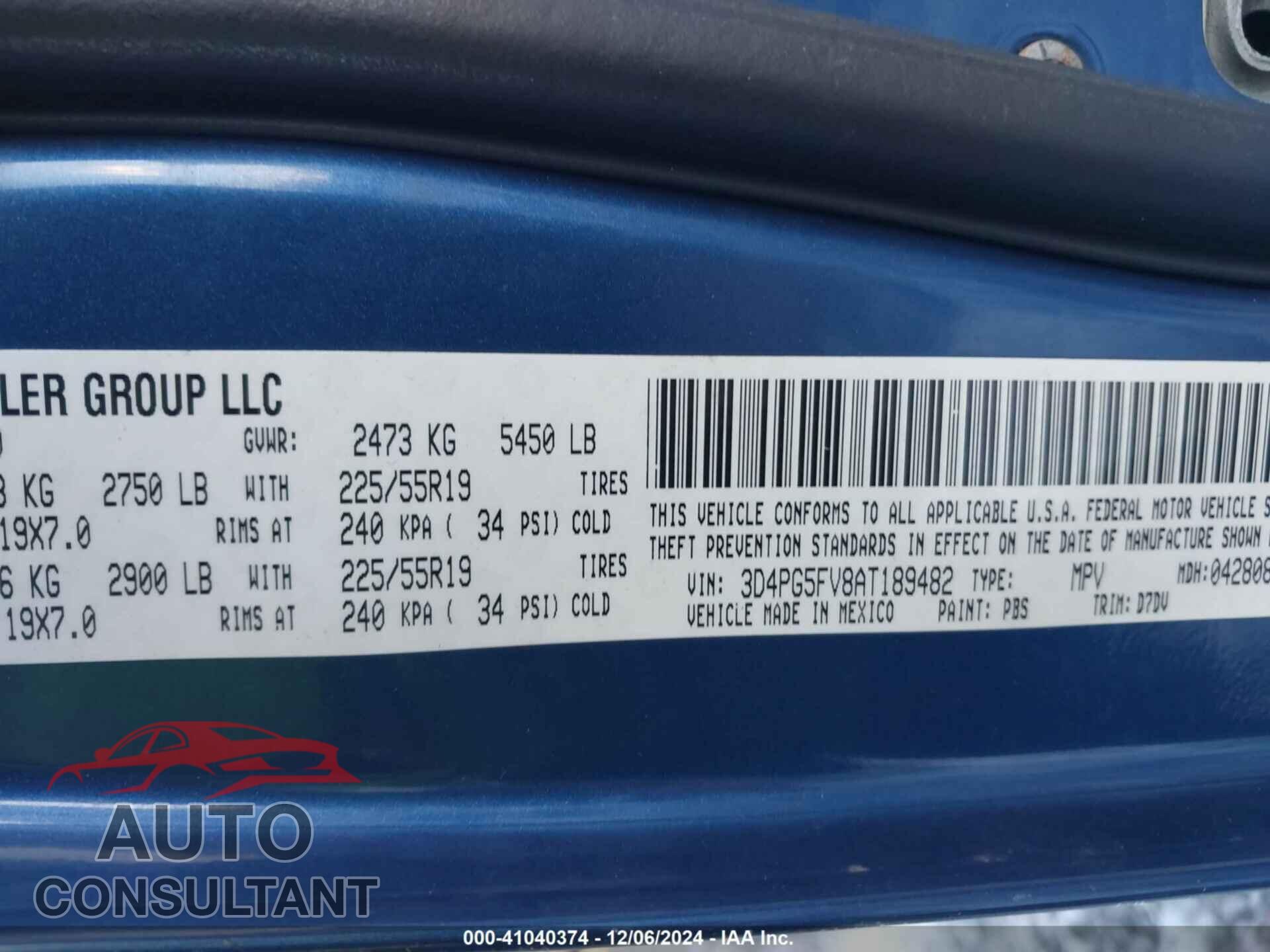 DODGE JOURNEY 2010 - 3D4PG5FV8AT189482