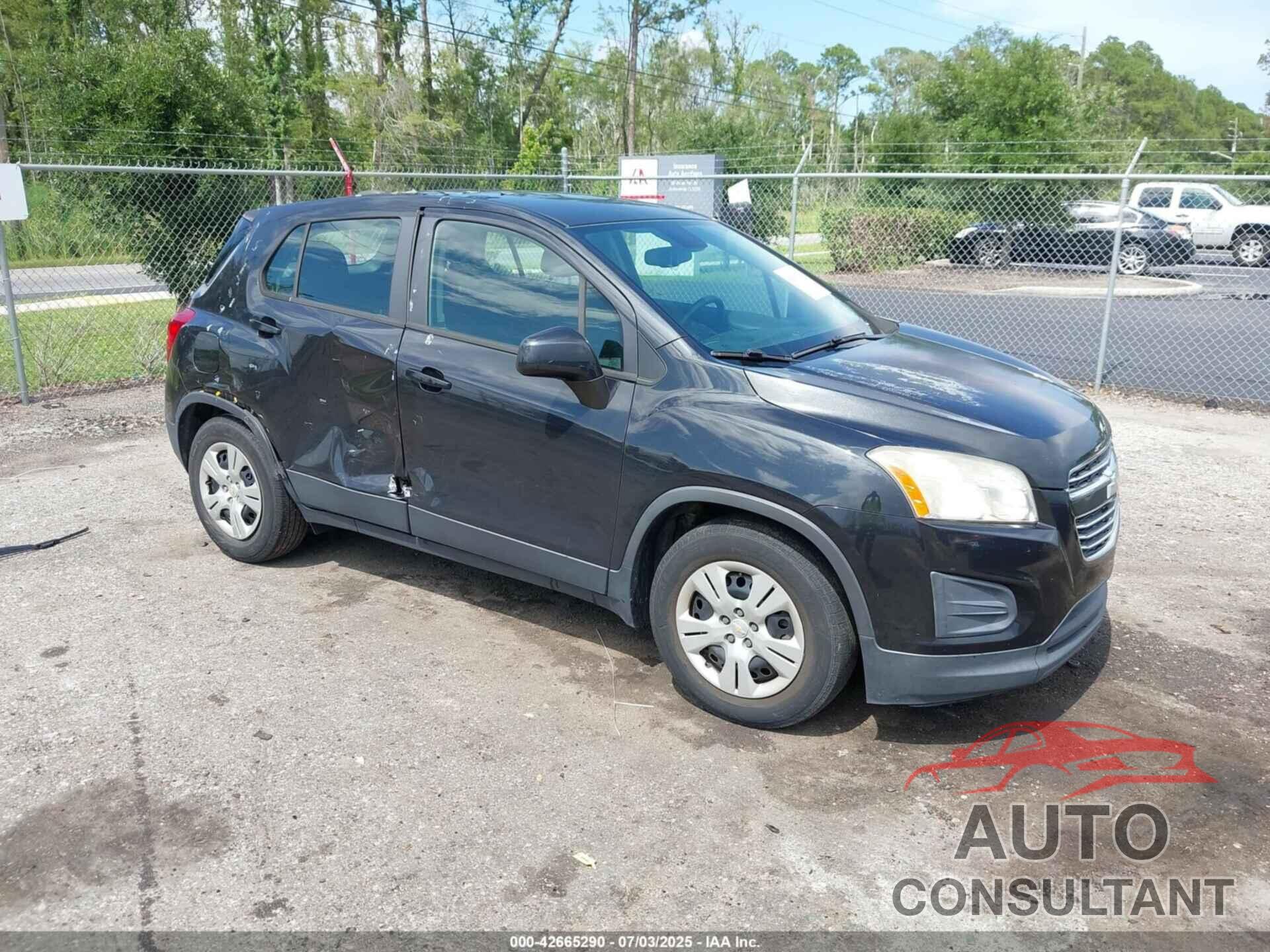 CHEVROLET TRAX 2015 - KL7CJKSB1FB202344