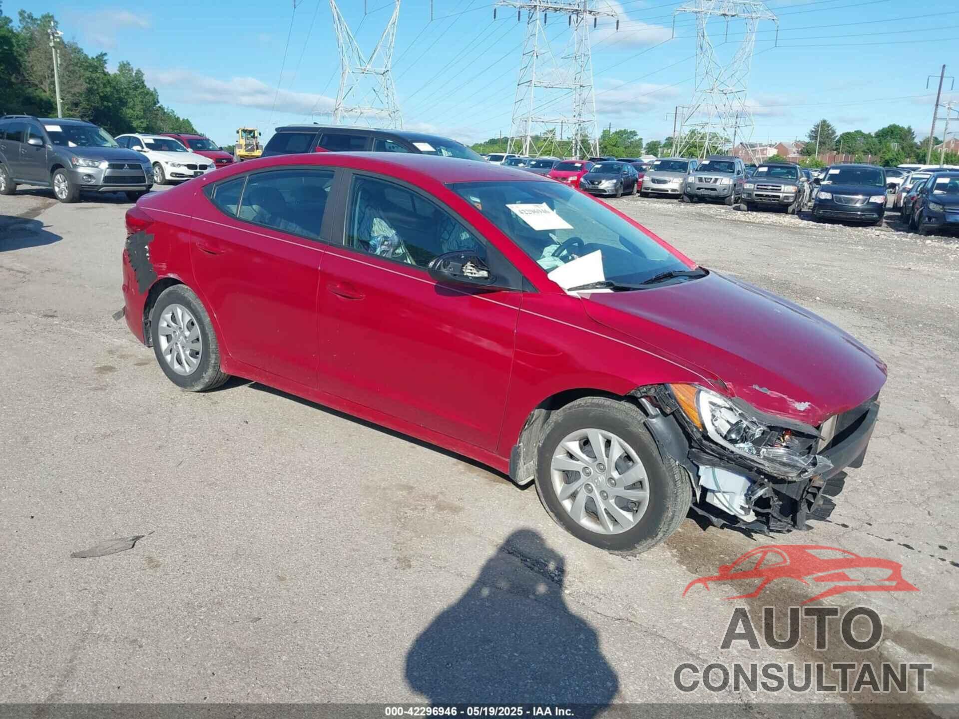 HYUNDAI ELANTRA 2017 - KMHD74LF3HU423353