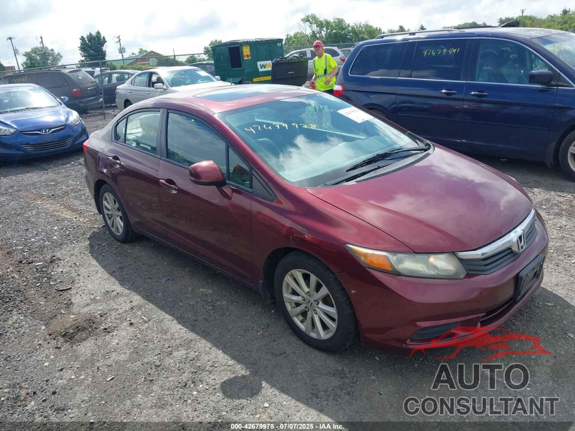 HONDA CIVIC 2012 - 2HGFB2F93CH544242