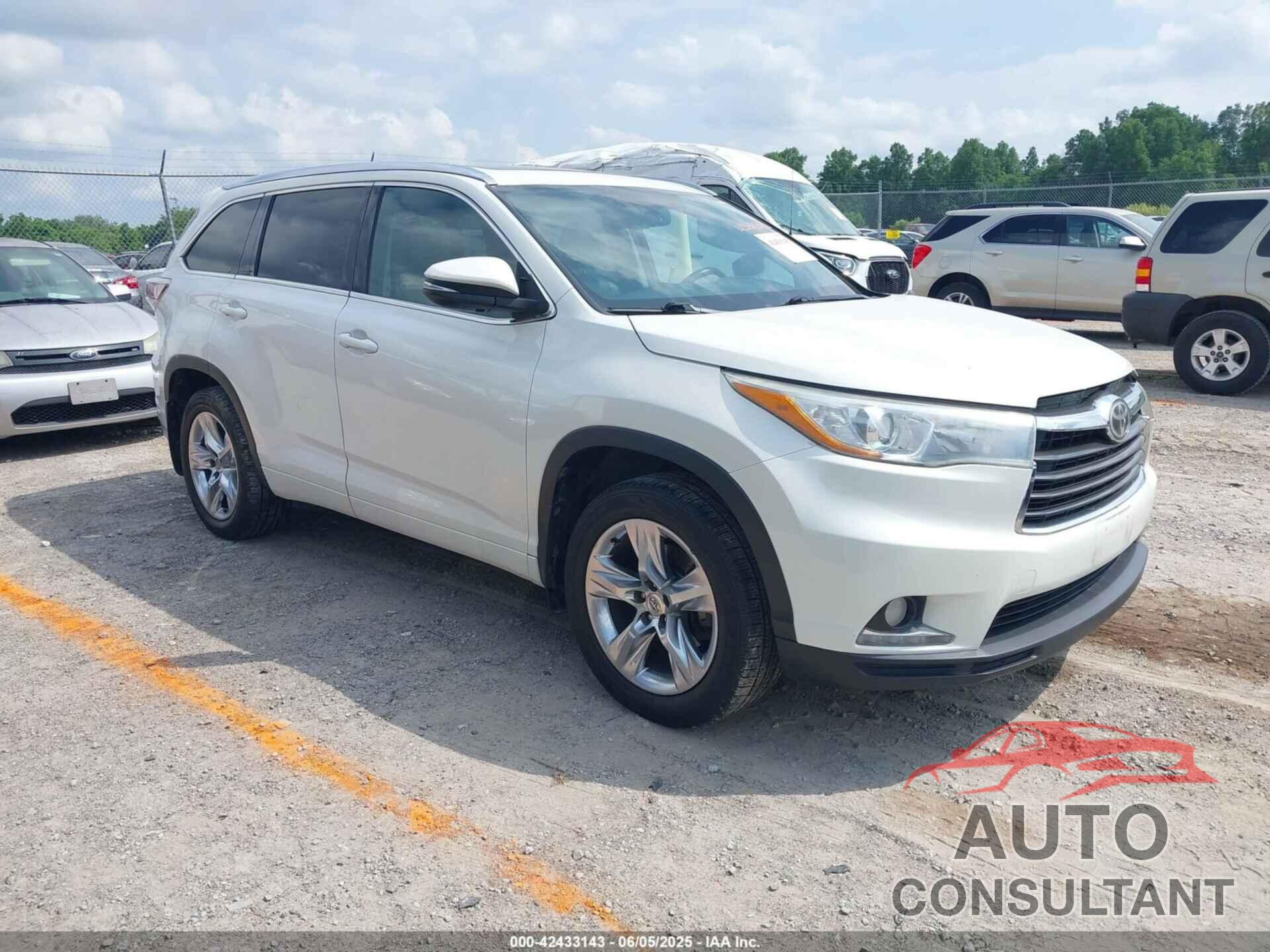 TOYOTA HIGHLANDER 2015 - 5TDDKRFHXFS142875