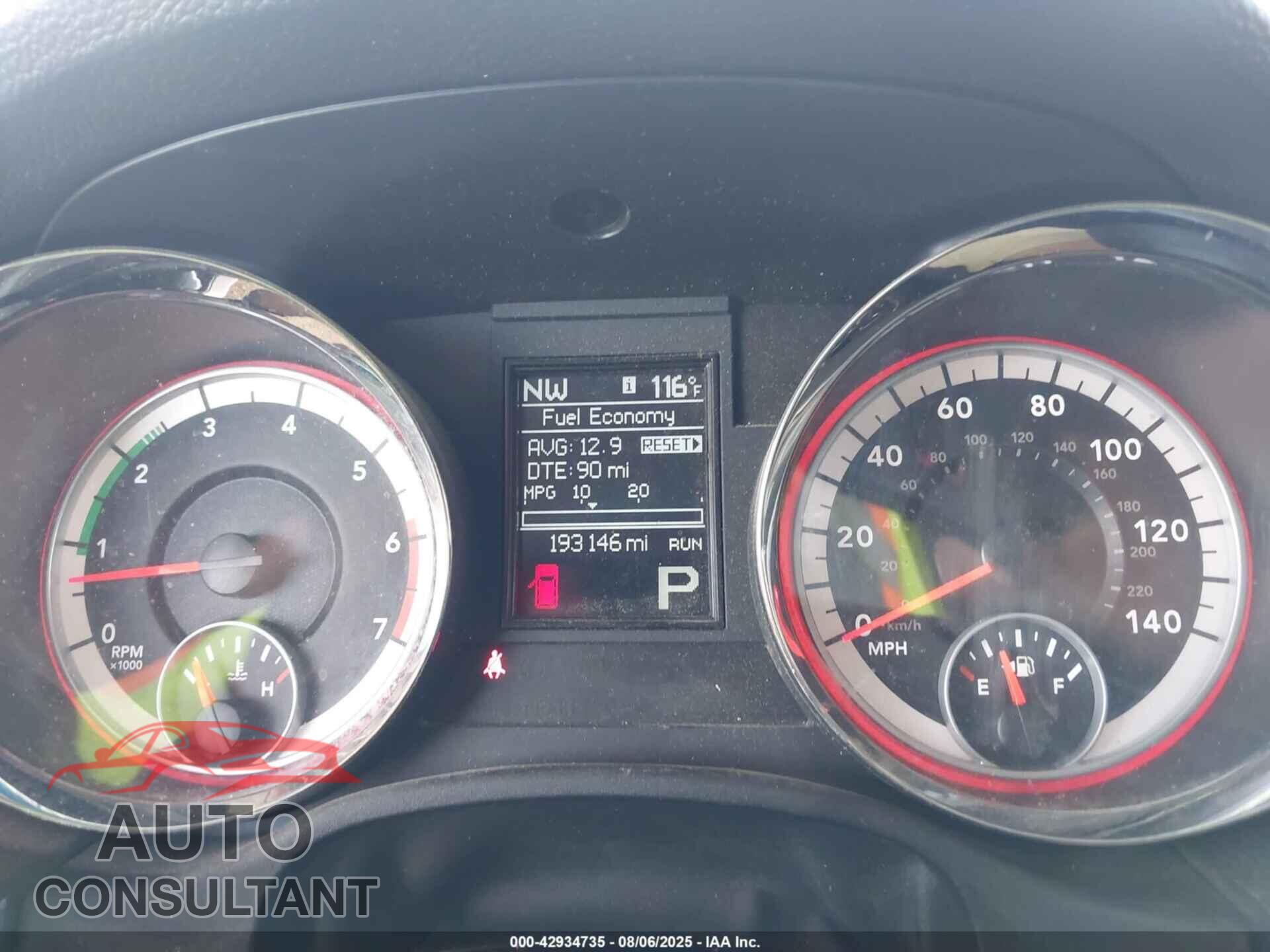 DODGE DURANGO 2011 - 1D4SD4GT7BC600121
