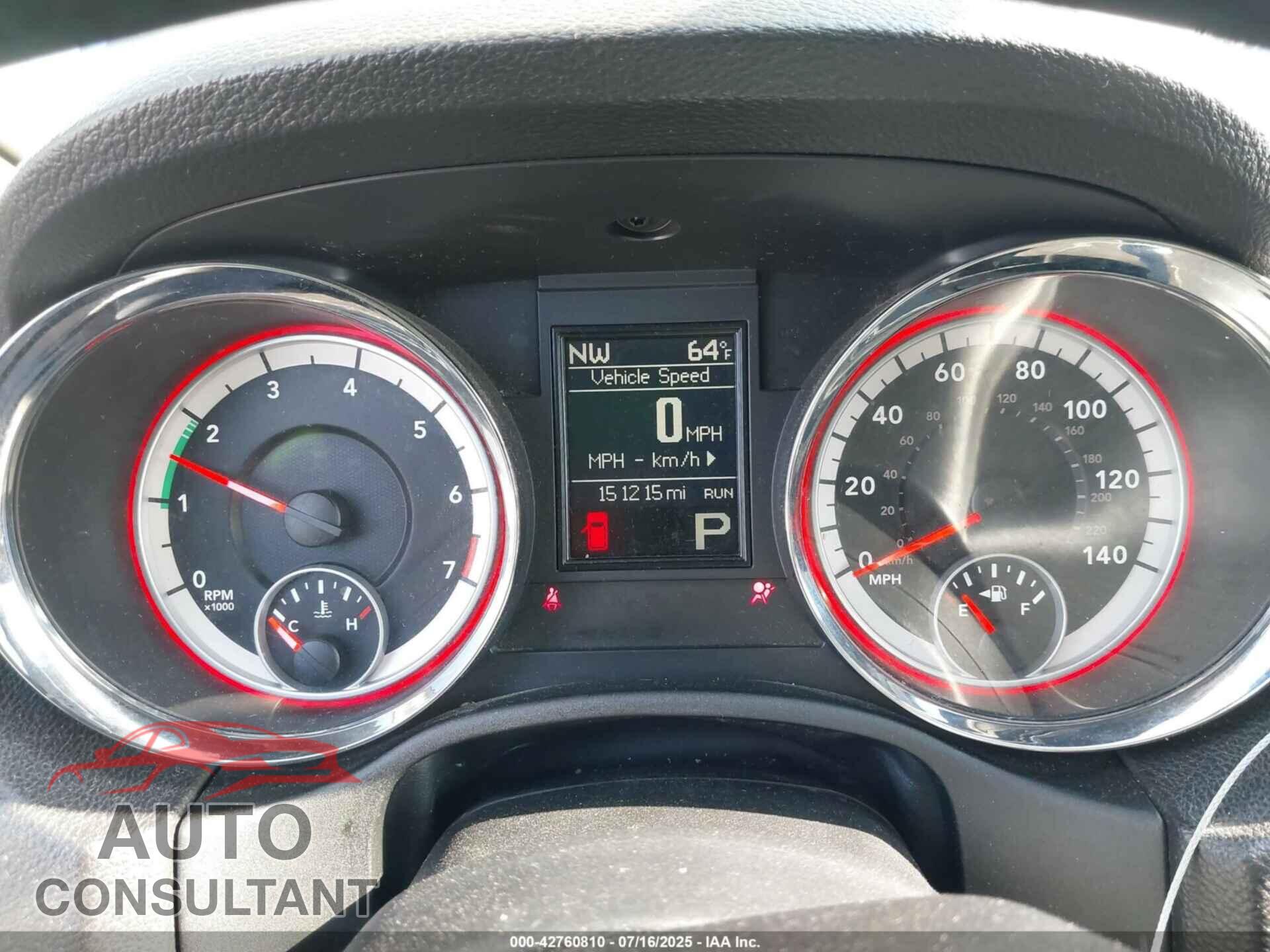 DODGE DURANGO 2012 - 1C4RDJAG2CC271772
