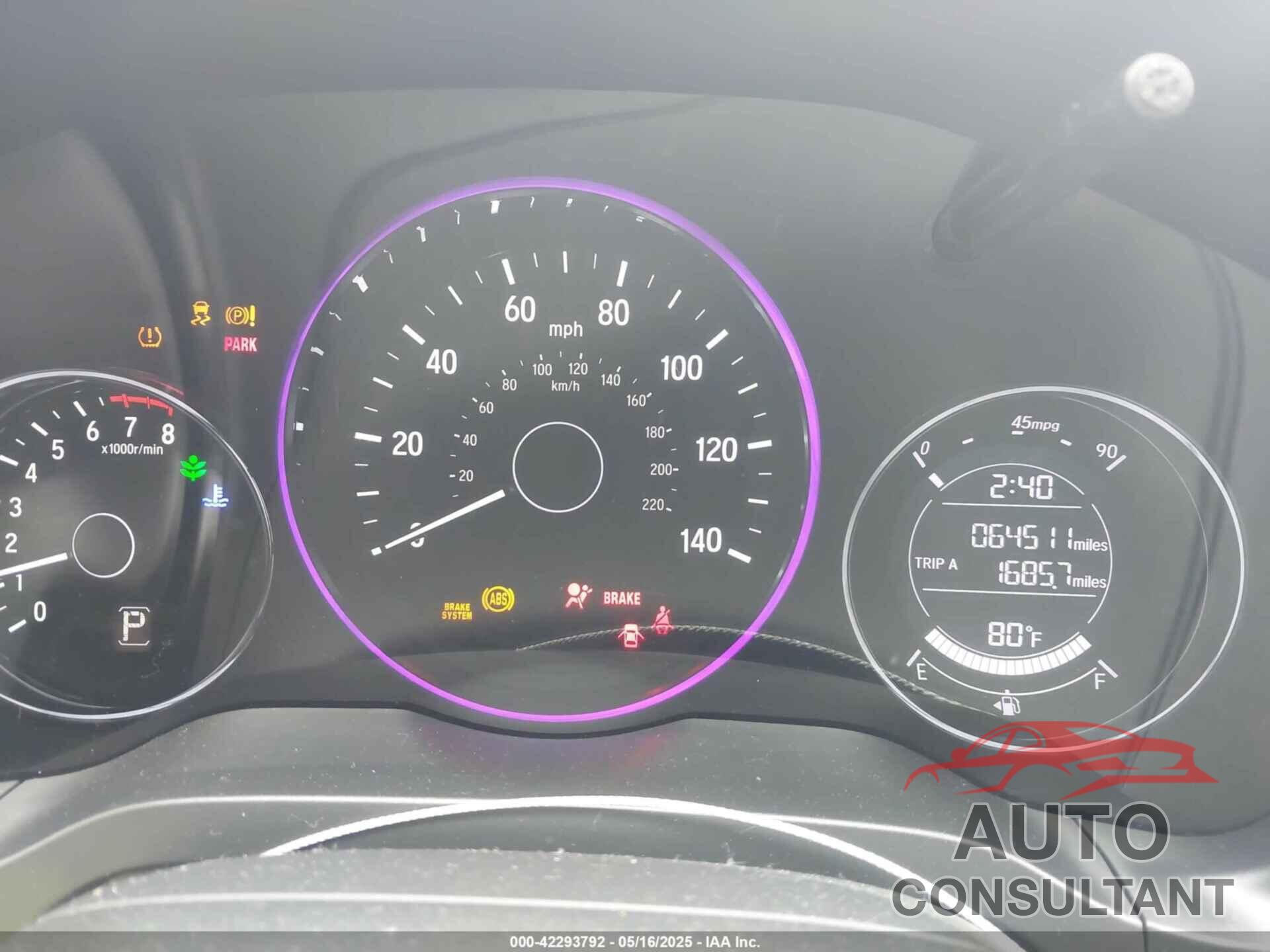 HONDA HR-V 2019 - 3CZRU6H38KG716585