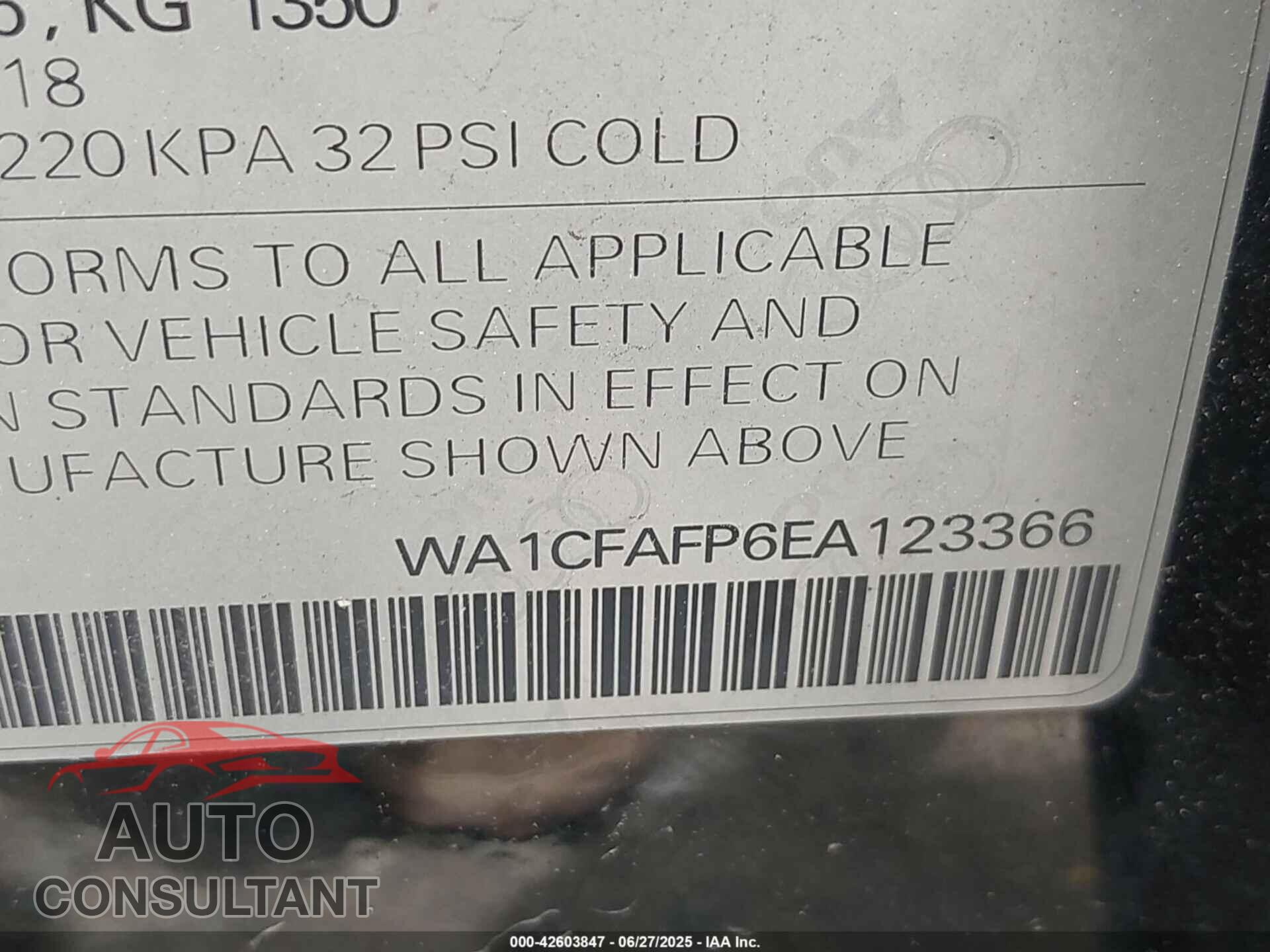 AUDI Q5 2014 - WA1CFAFP6EA123366