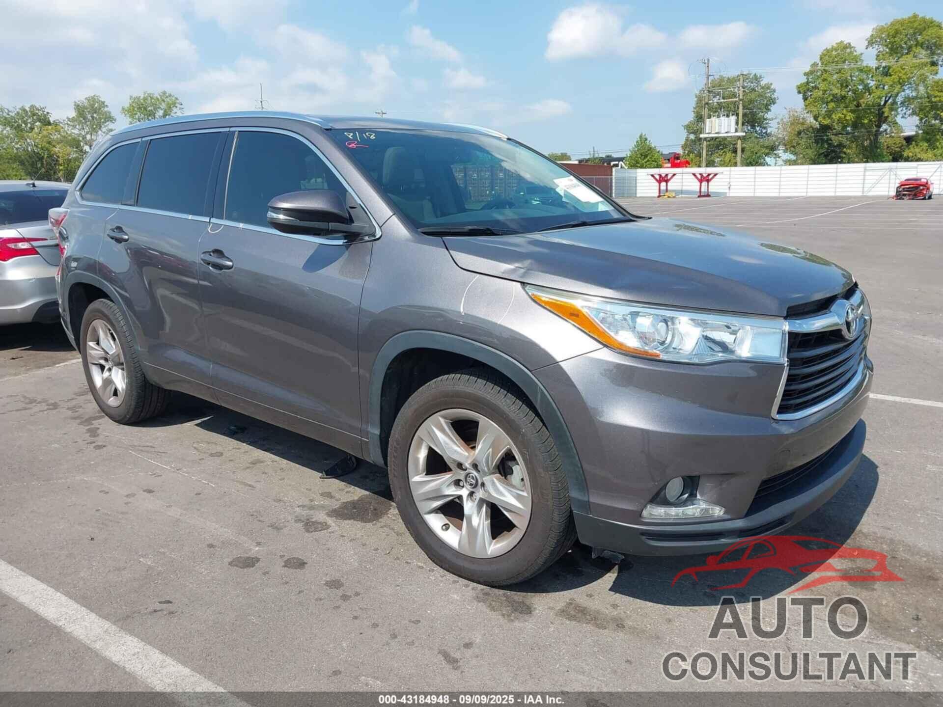 TOYOTA HIGHLANDER 2016 - 5TDYKRFH6GS177481