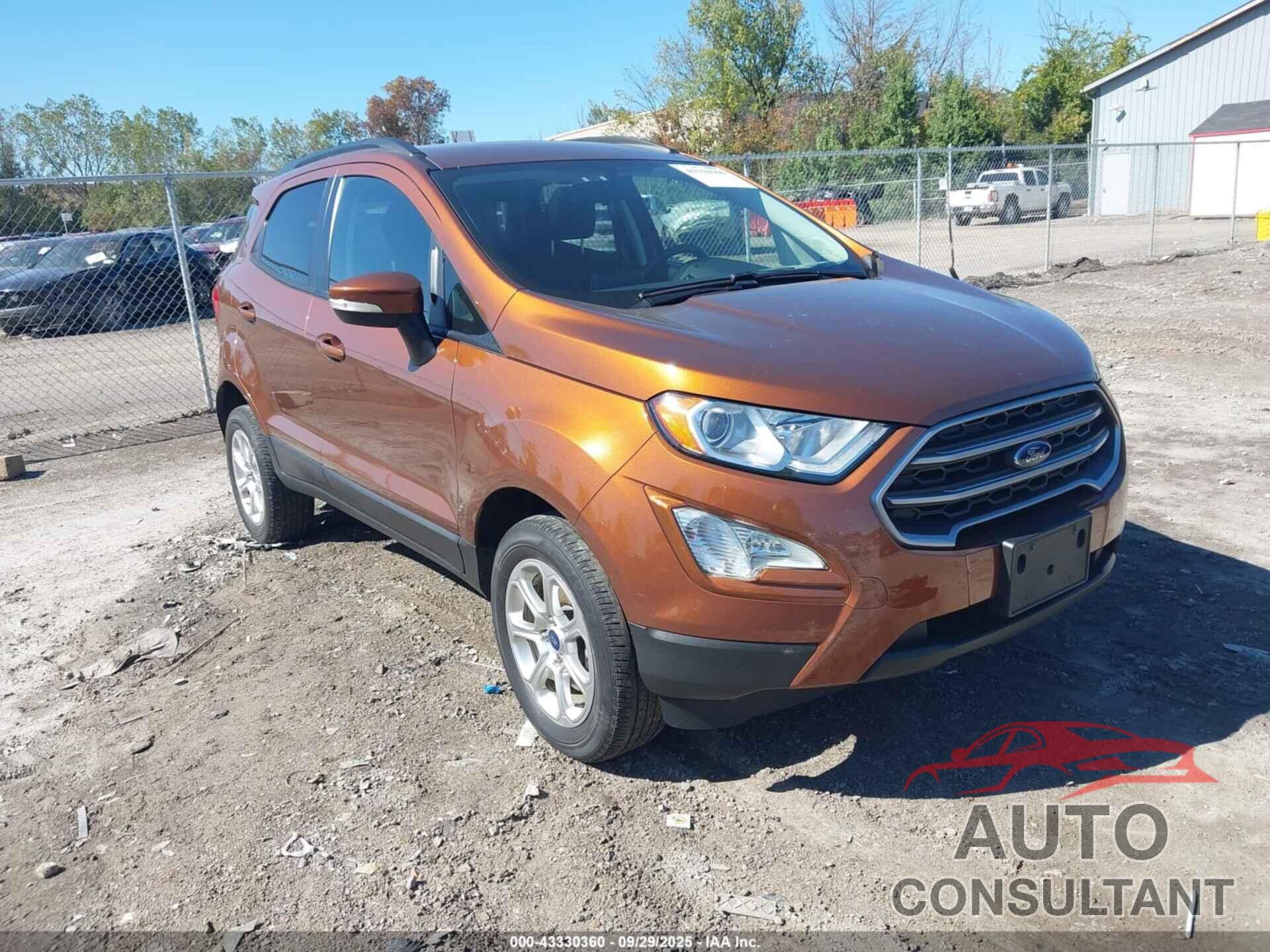 FORD ECOSPORT 2019 - MAJ6S3GLXKC295556