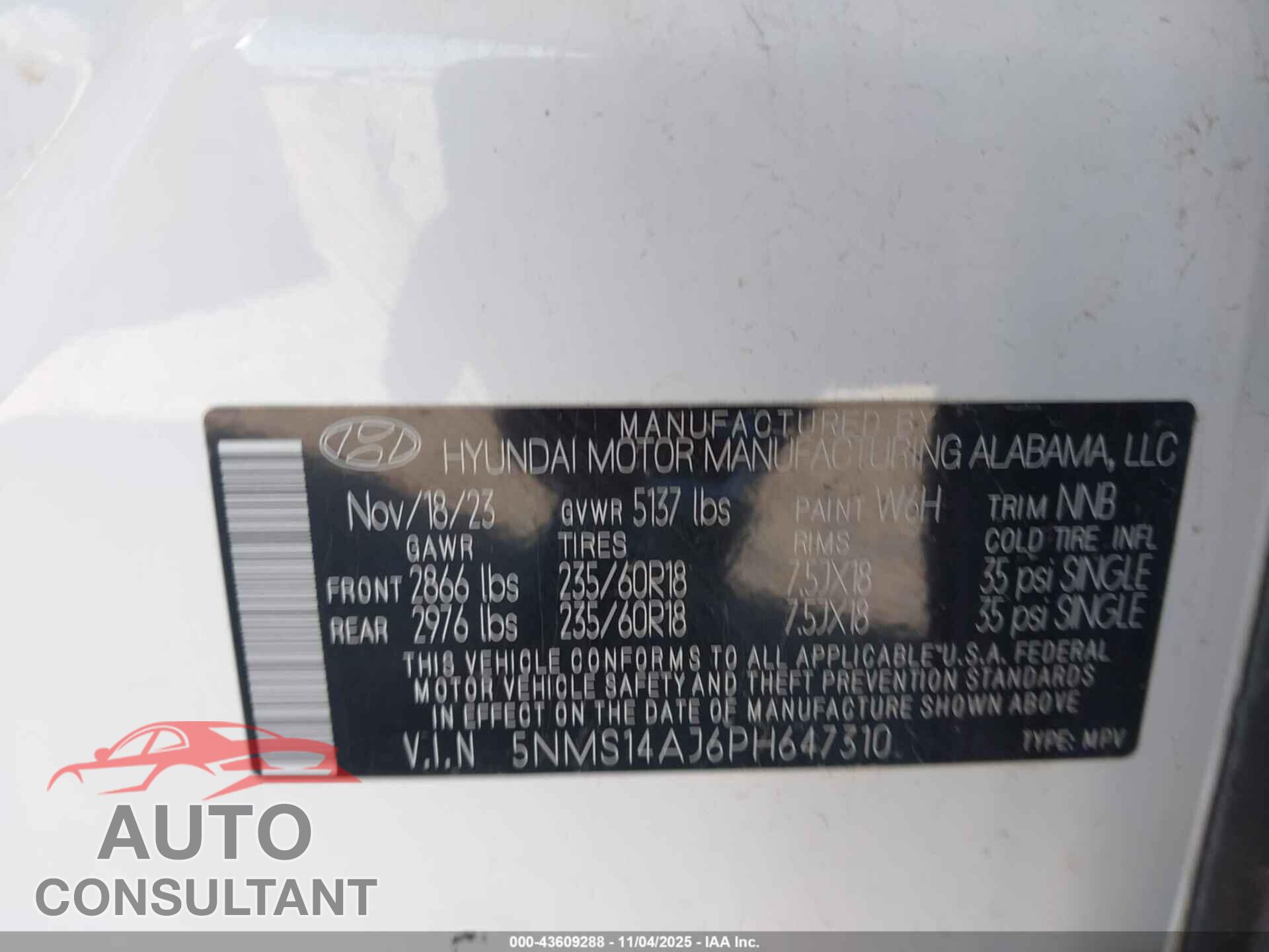 HYUNDAI SANTA FE 2023 - 5NMS14AJ6PH647310