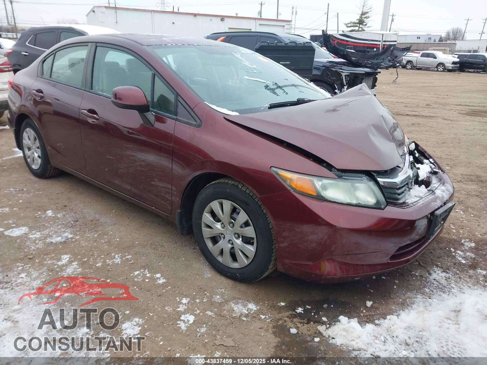 HONDA CIVIC 2012 - 19XFB2F56CE051694
