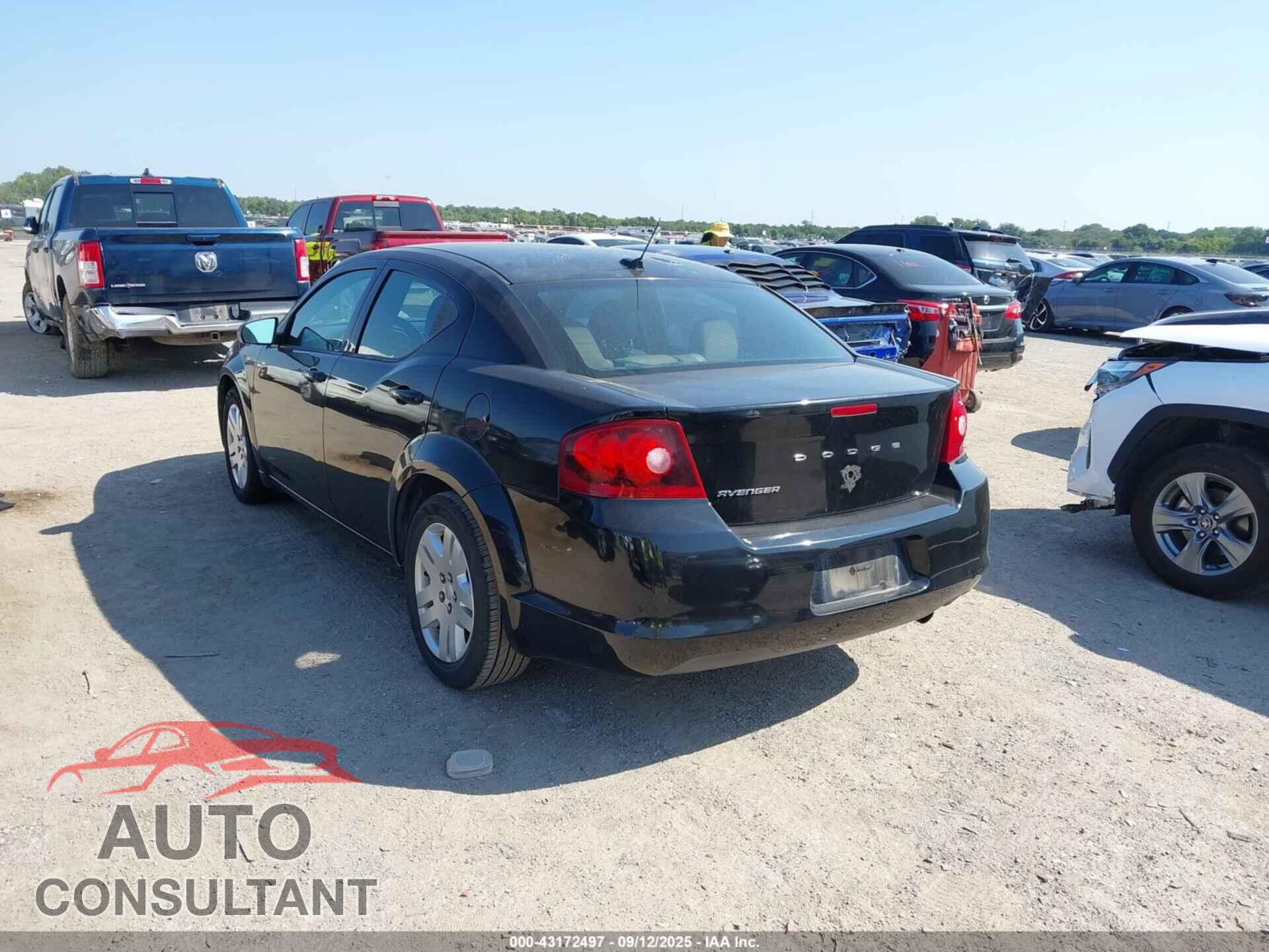 DODGE AVENGER 2012 - 1C3CDZAB1CN294543