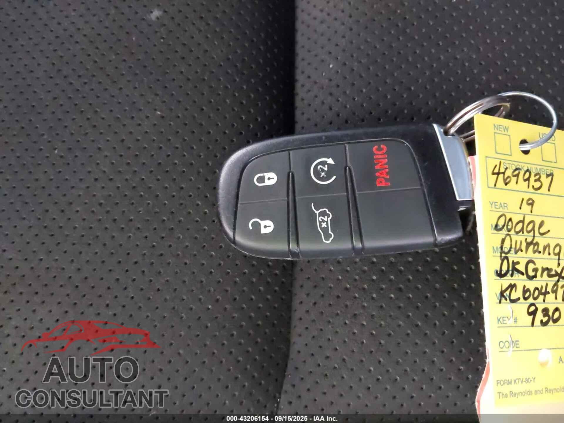 DODGE DURANGO 2019 - 1C4SDHCTXKC604979