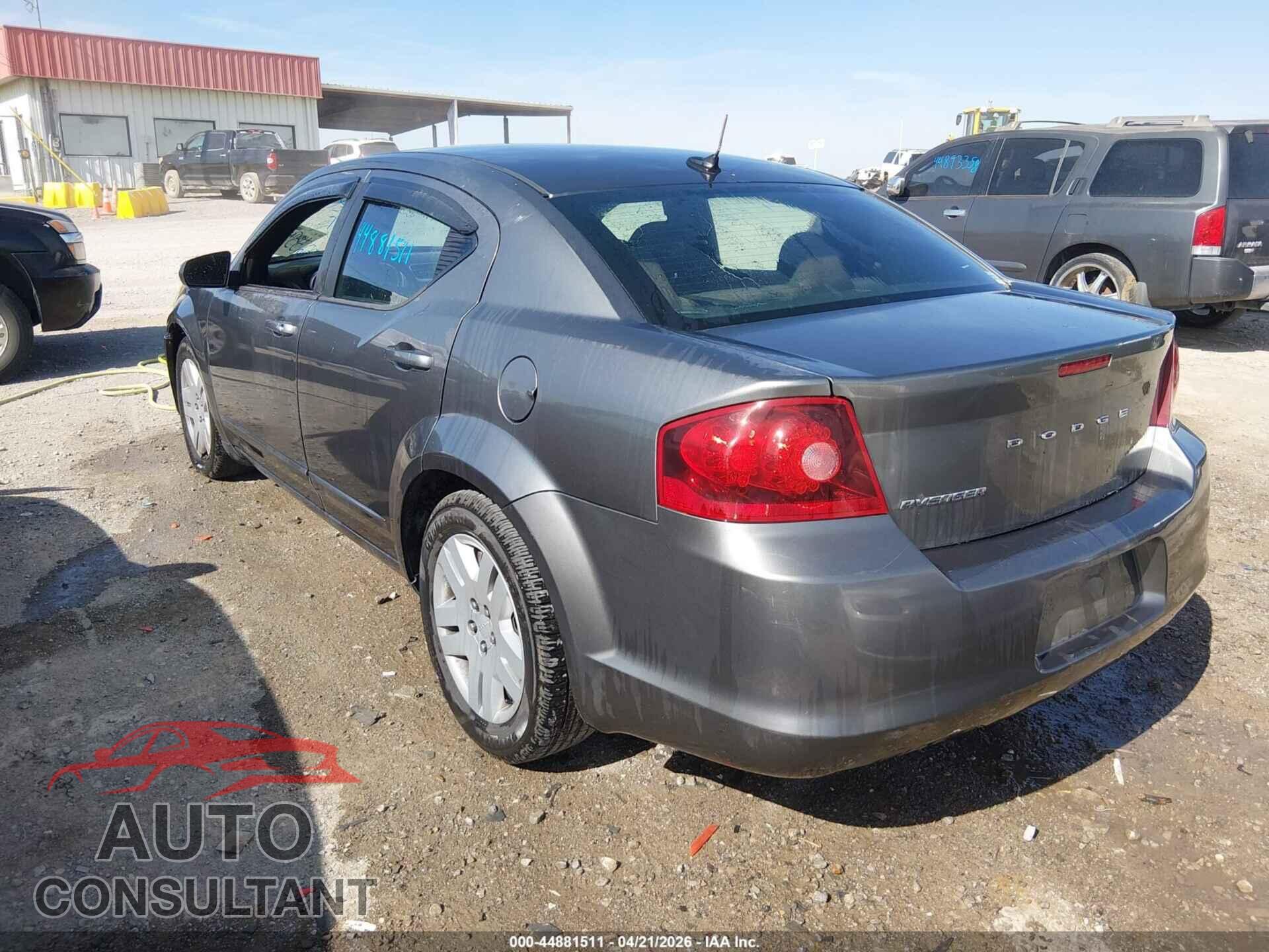 DODGE AVENGER 2012 - 1C3CDZAB8CN323536