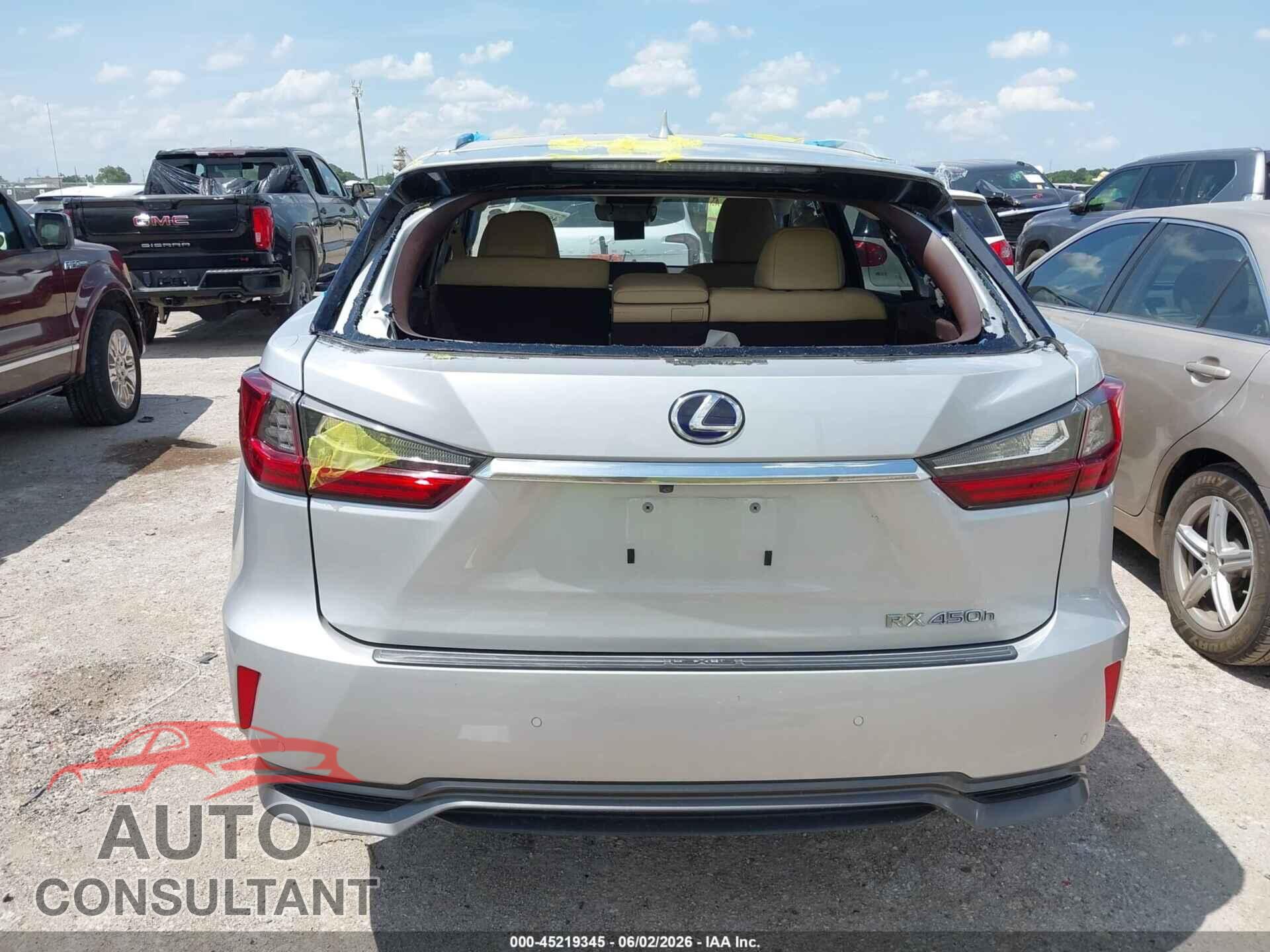 LEXUS RX 450H 2017 - 2T2BGMCA0HC017796