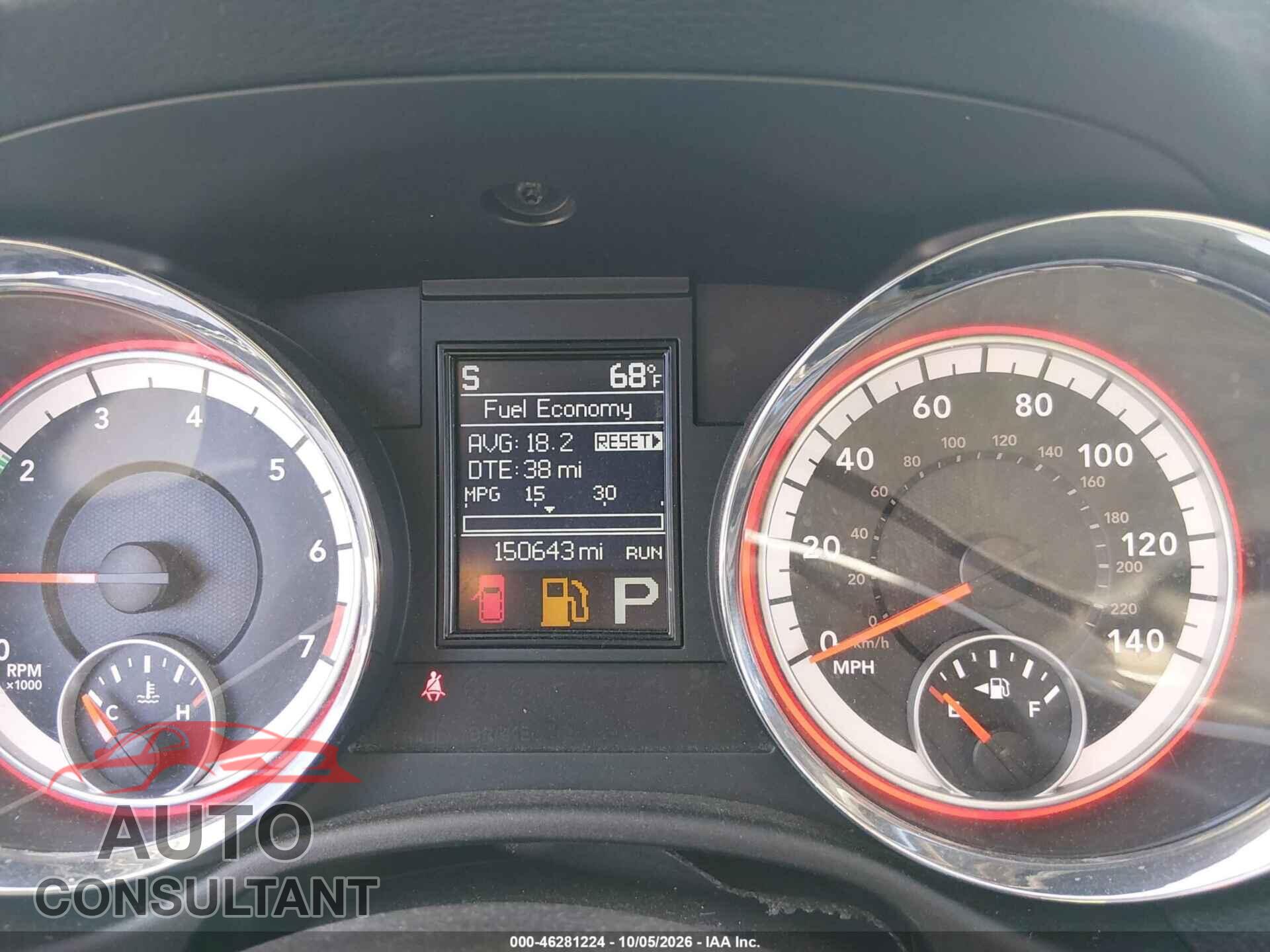 DODGE DURANGO 2013 - 1C4RDJFG8DC538455