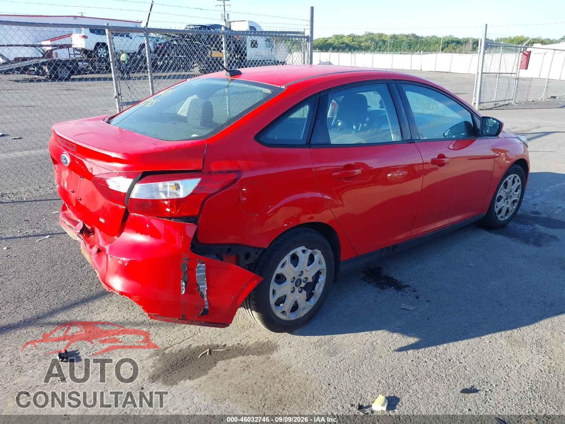 FORD FOCUS 2012 - 1FAHP3F28CL347111