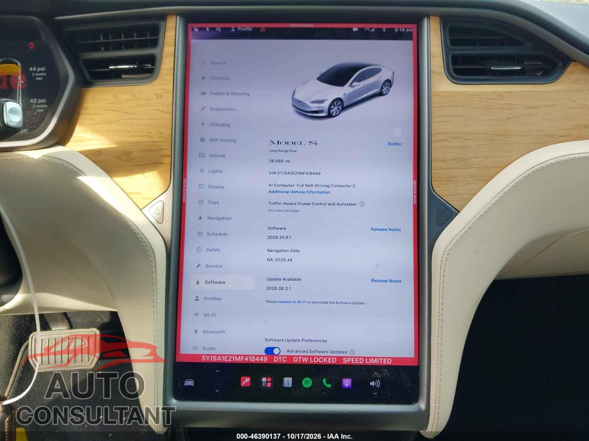 TESLA MODEL S 2021 - 5YJSA1E21MF418449