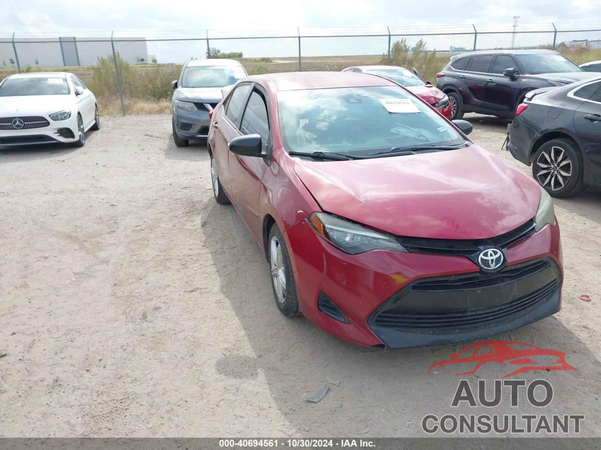 TOYOTA COROLLA 2019 - 5YFBURHE9KP939612