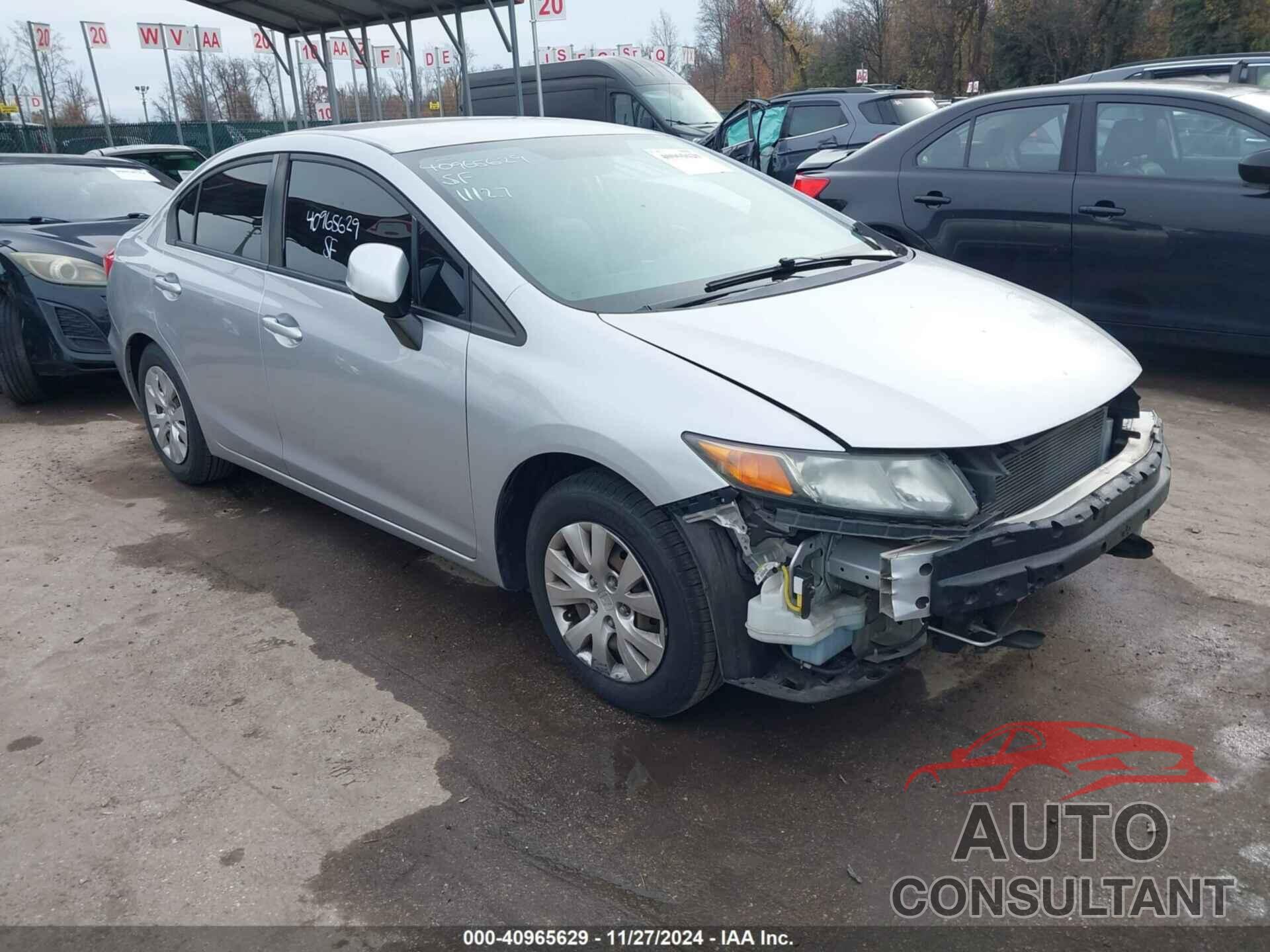 HONDA CIVIC 2012 - 19XFB2F59CE370278