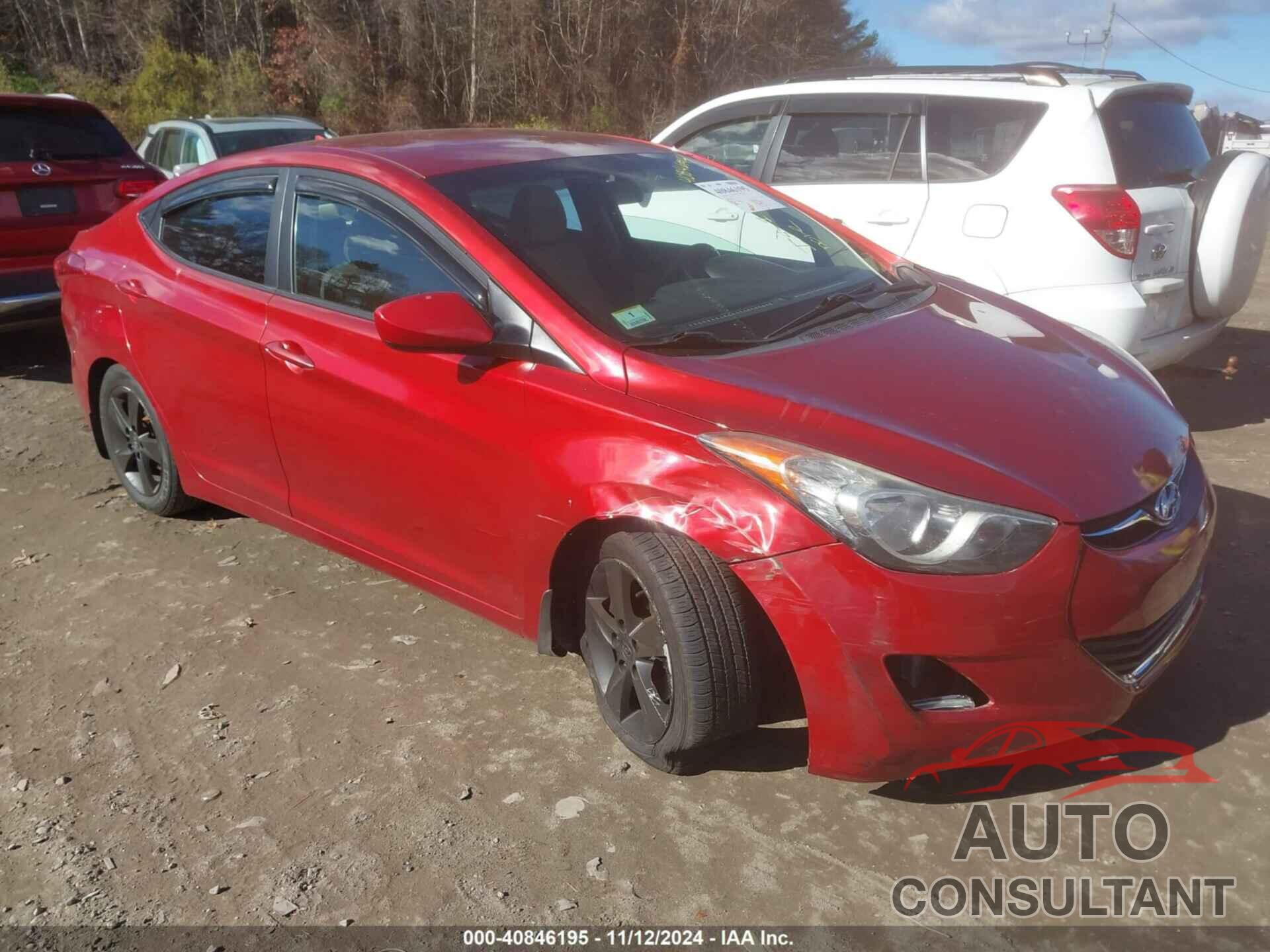 HYUNDAI ELANTRA 2012 - KMHDH4AE5CU431695