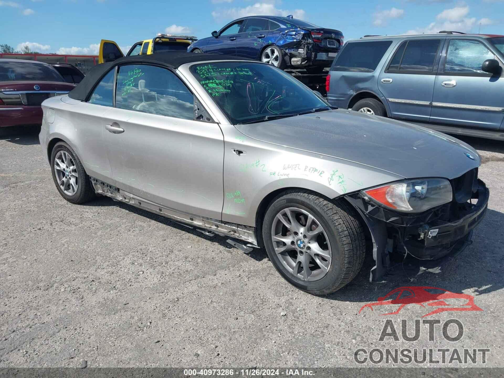 BMW 128I 2009 - WBAUL73589VJ75750