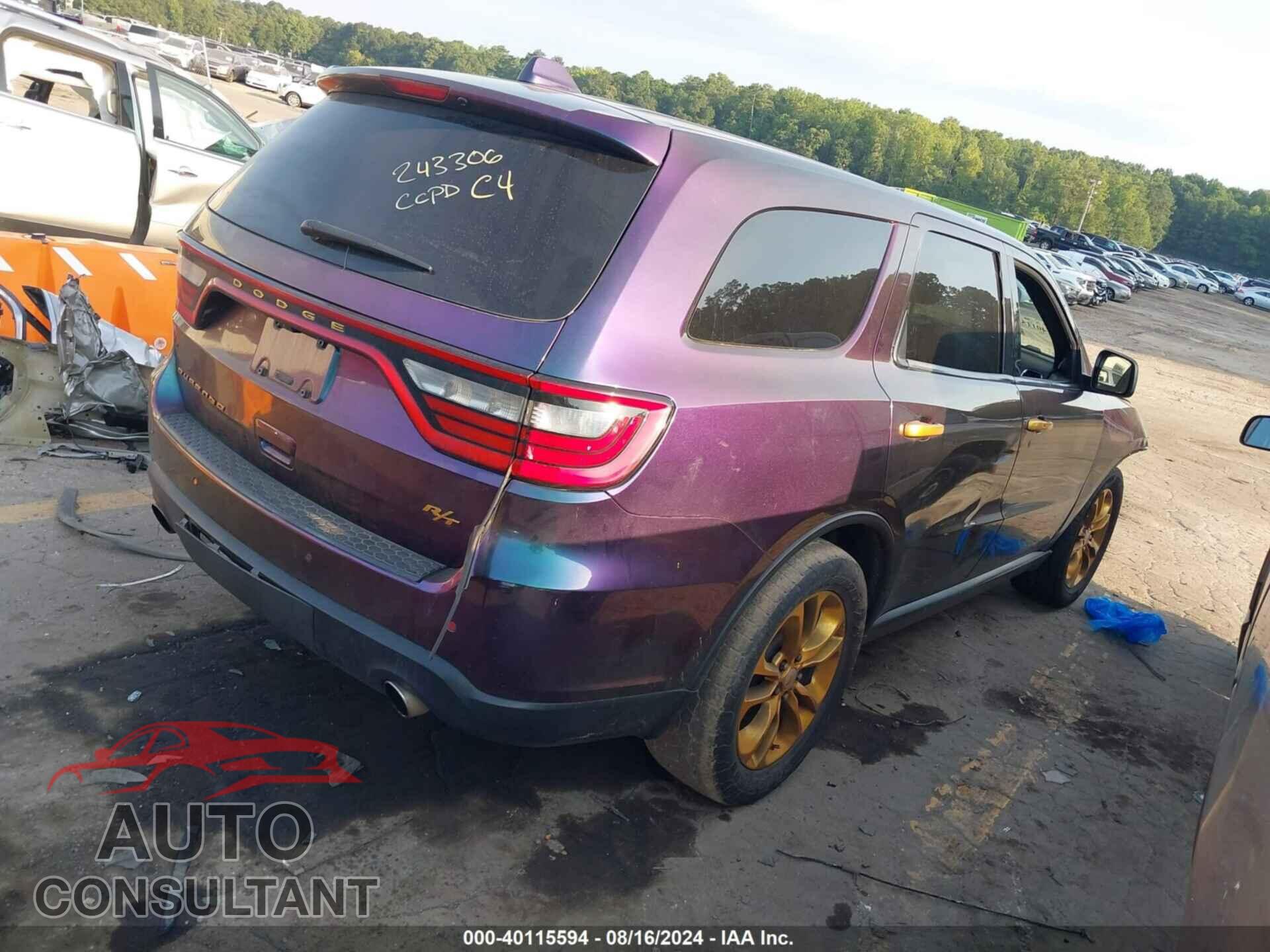 DODGE DURANGO 2019 - 1C4SDHCTXKC769611