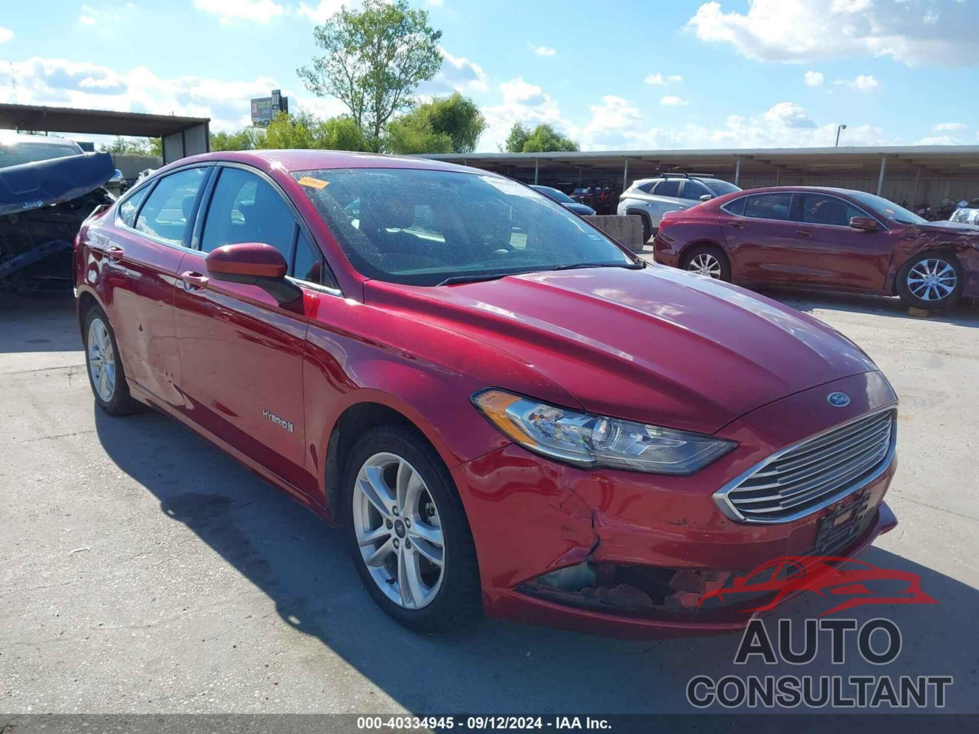 FORD FUSION HYBRID 2018 - 3FA6P0LU2JR172252